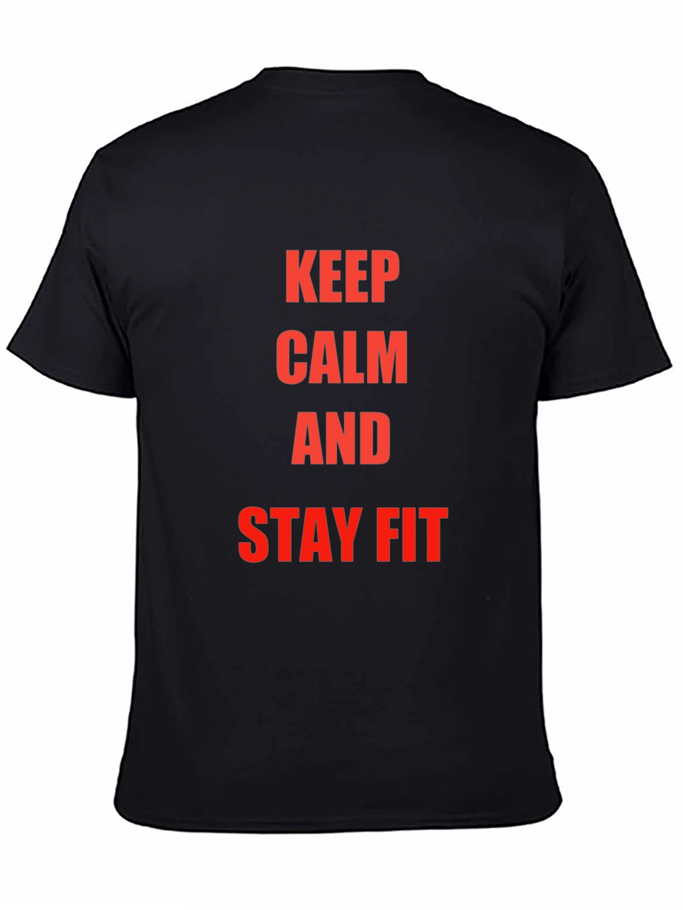 Keep Calm and Stay Fit Black T-Shirt