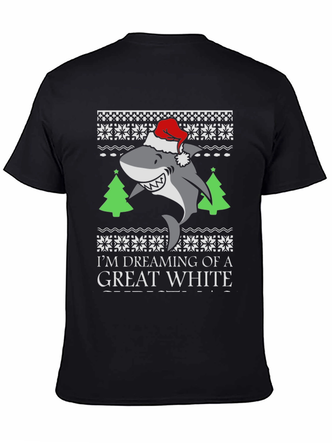 Great White Shark Christmas T-Shirt