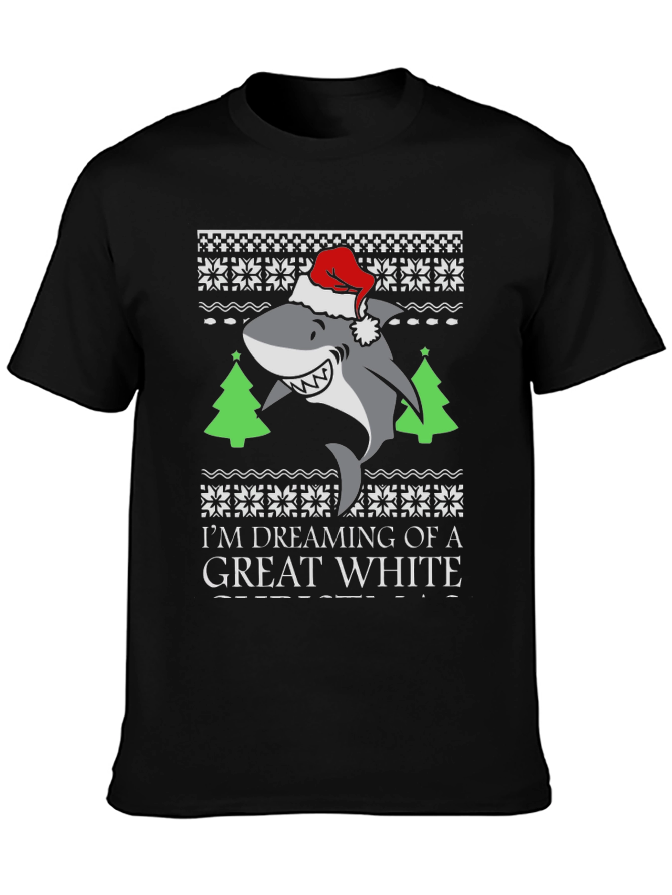 Great White Shark Christmas T-Shirt