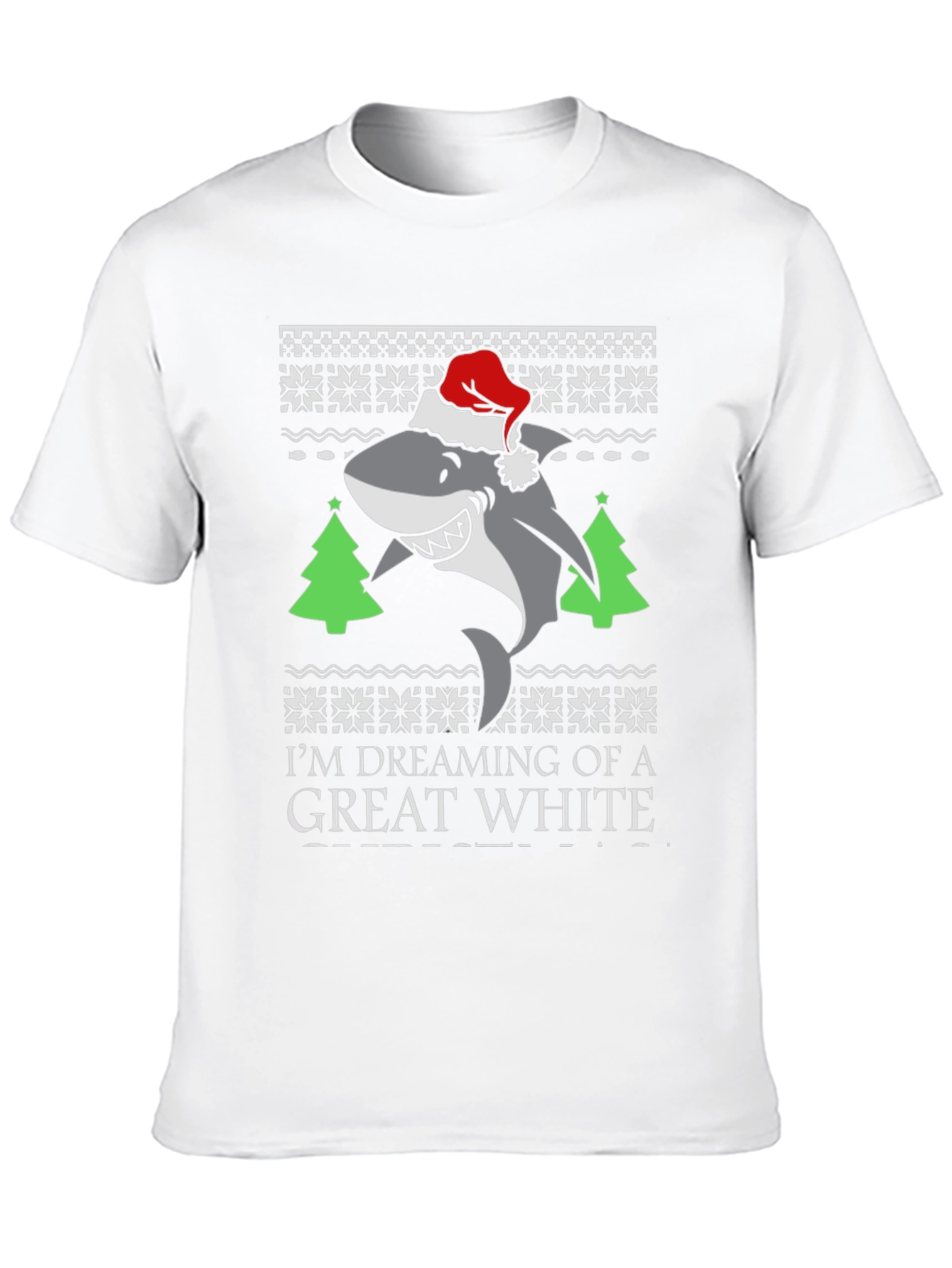 Great White Shark Christmas T-Shirt