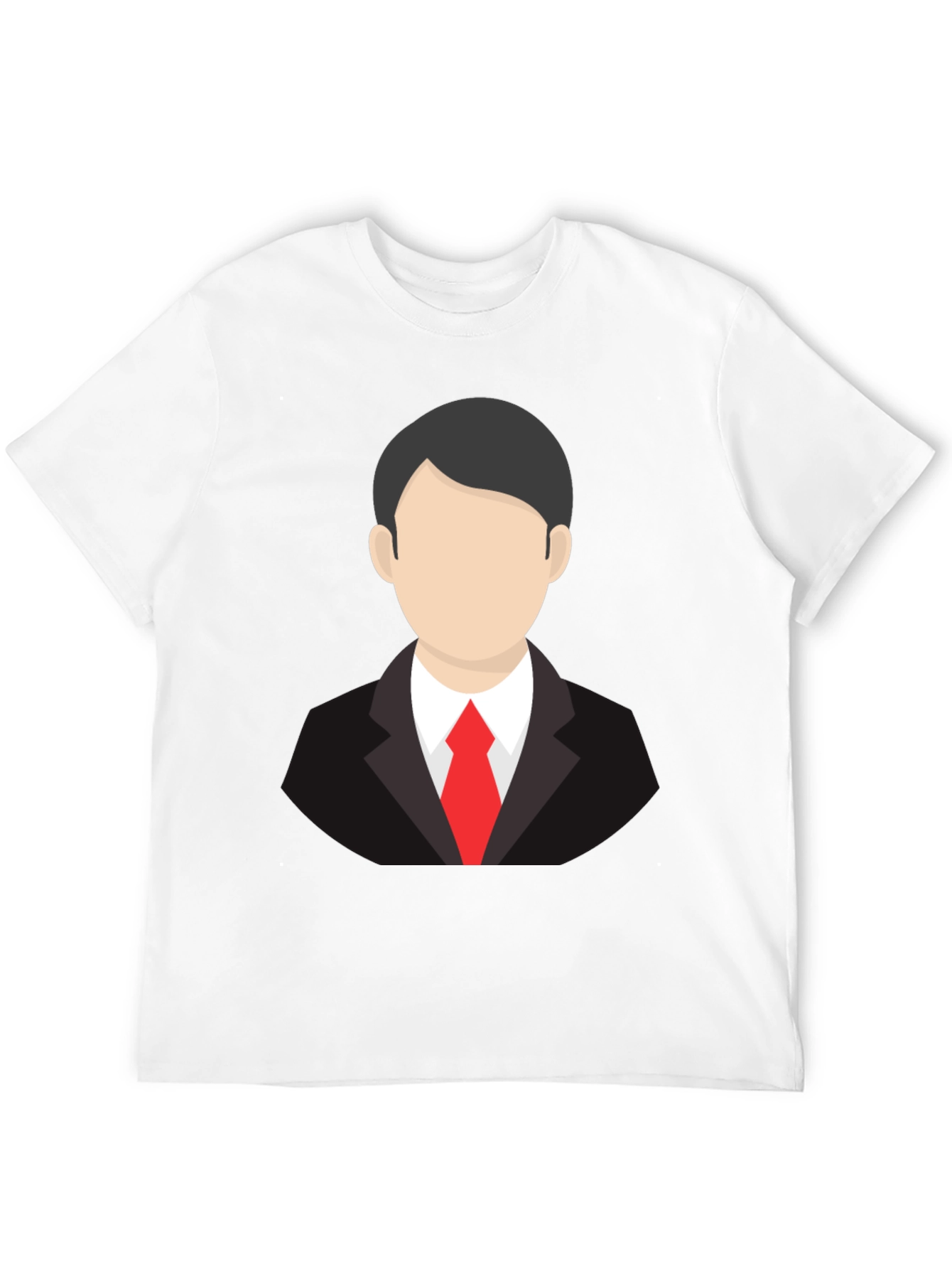 Mens Black T-Shirt with Business Suit Graphic