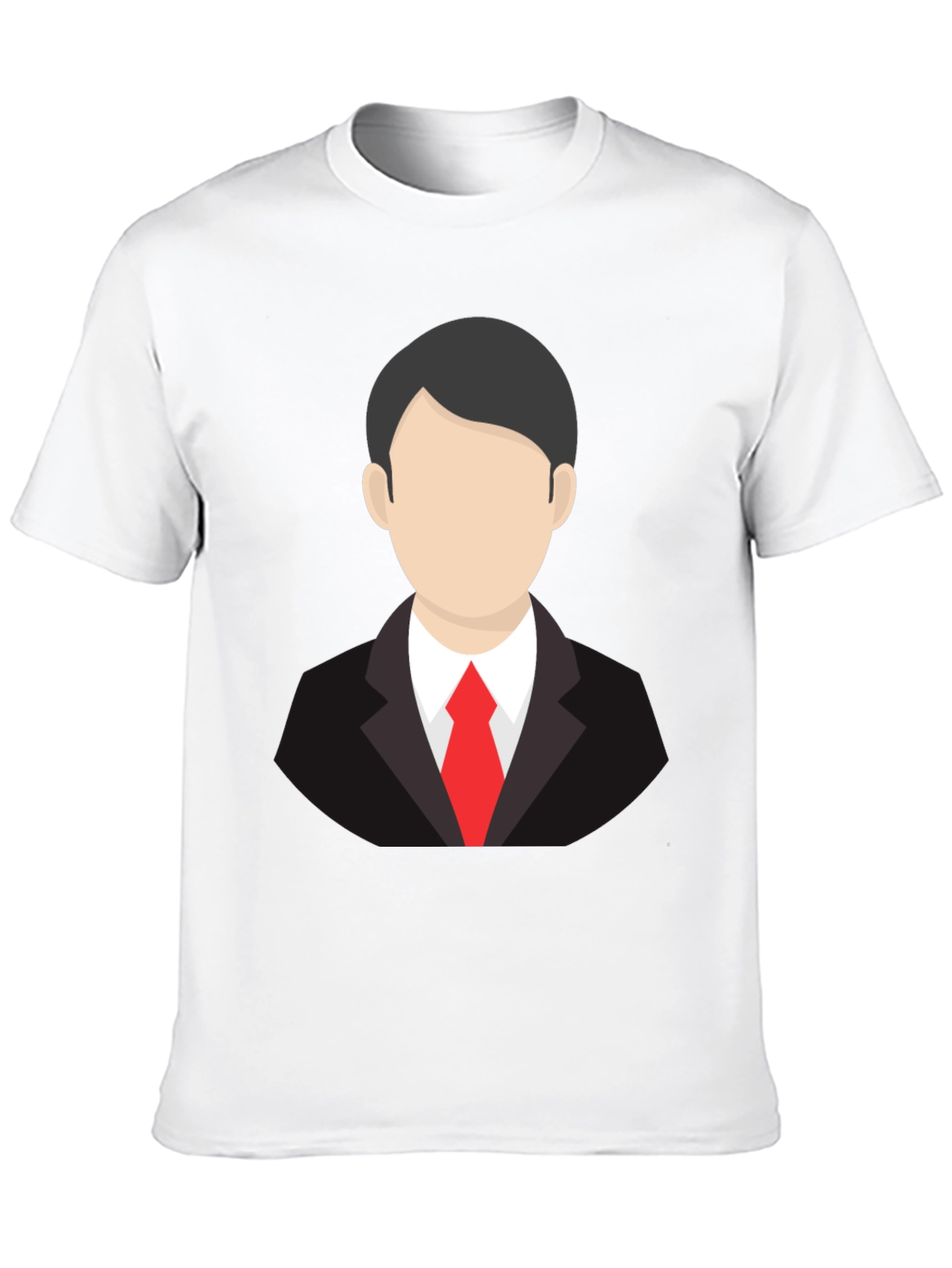 Mens Black T-Shirt with Business Suit Graphic