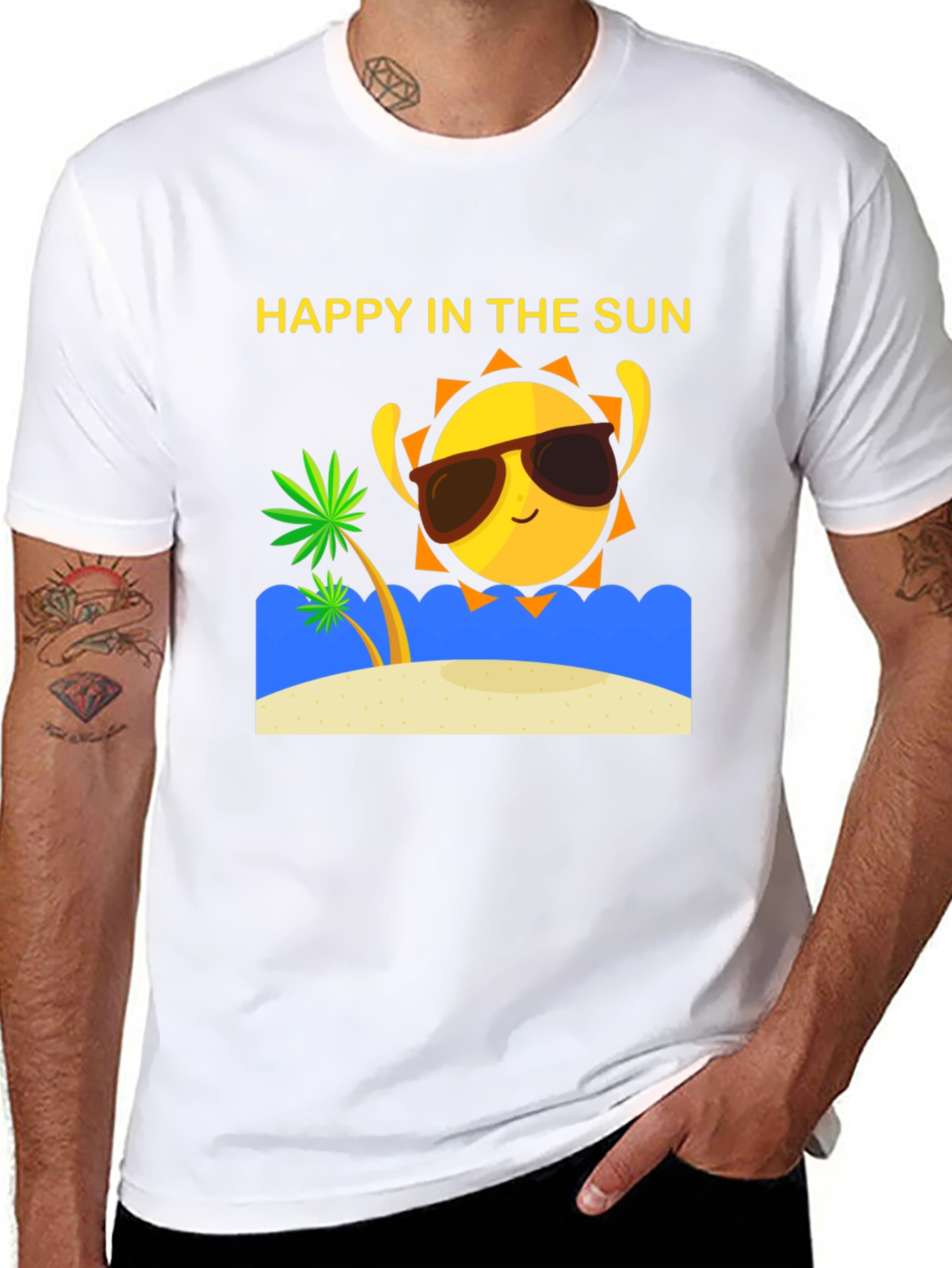Happy in the Sun T-Shirt - Summer Beach Vibes!