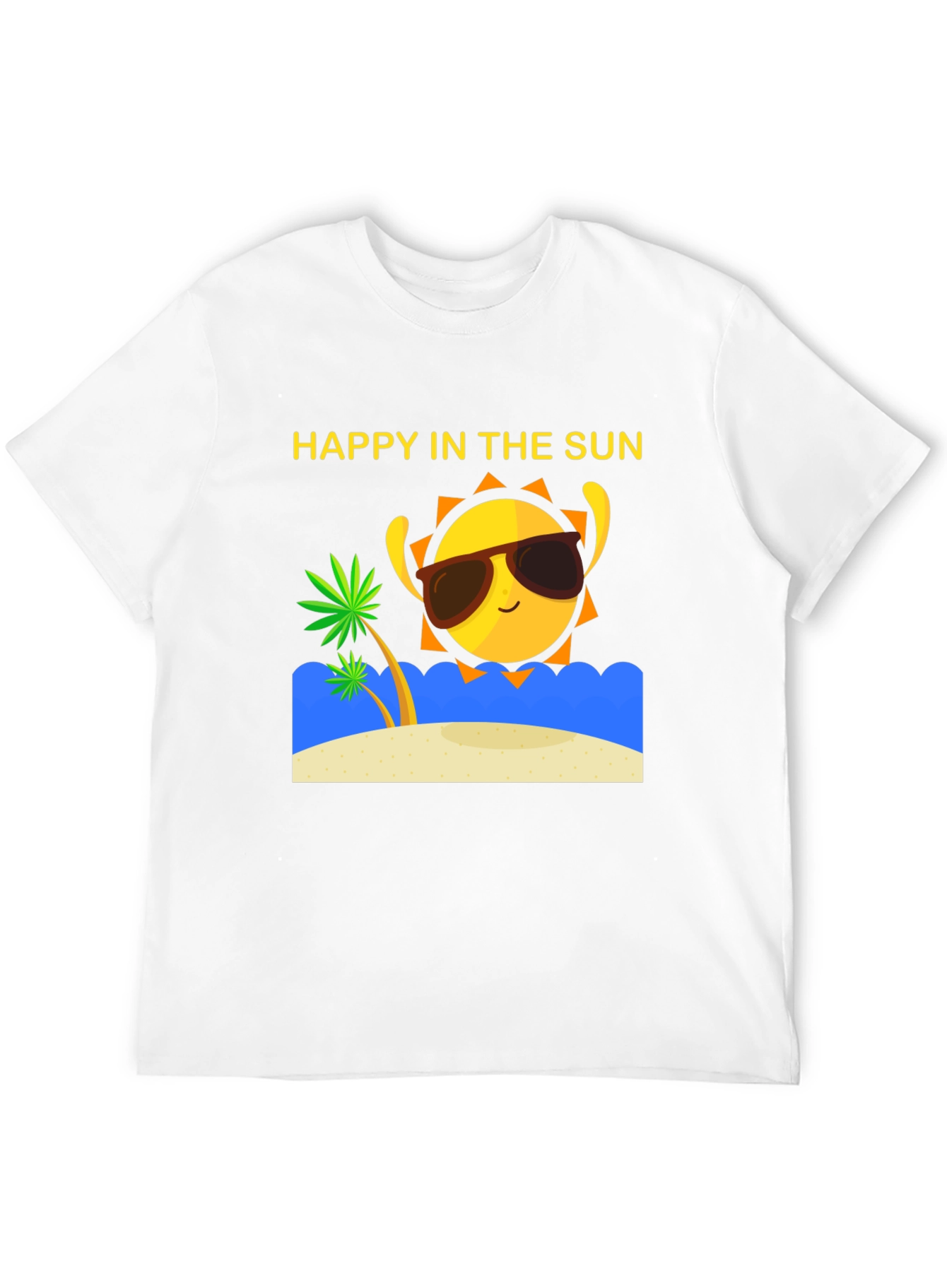 Happy in the Sun T-Shirt - Summer Beach Vibes!