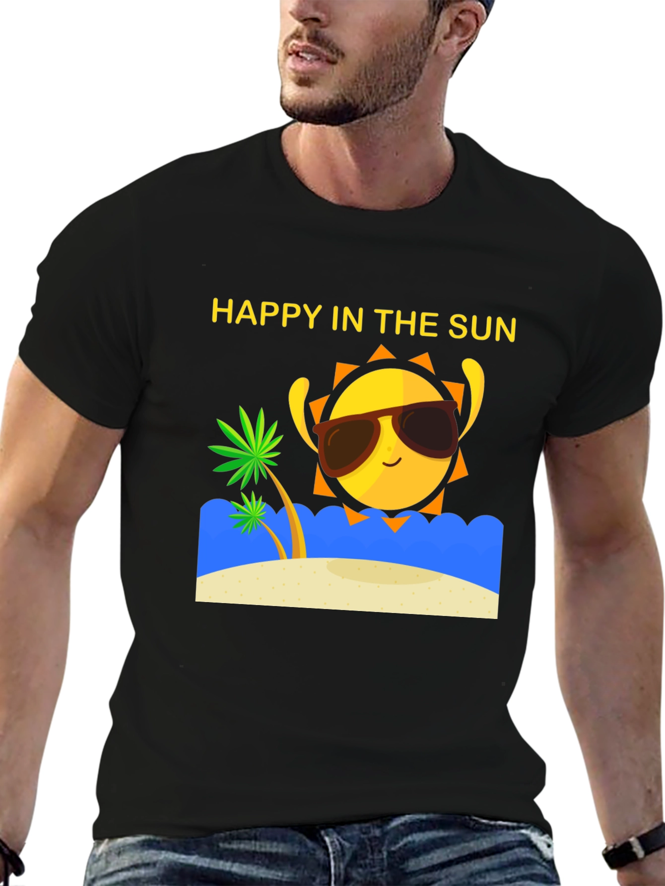 Happy in the Sun T-Shirt - Summer Beach Vibes!