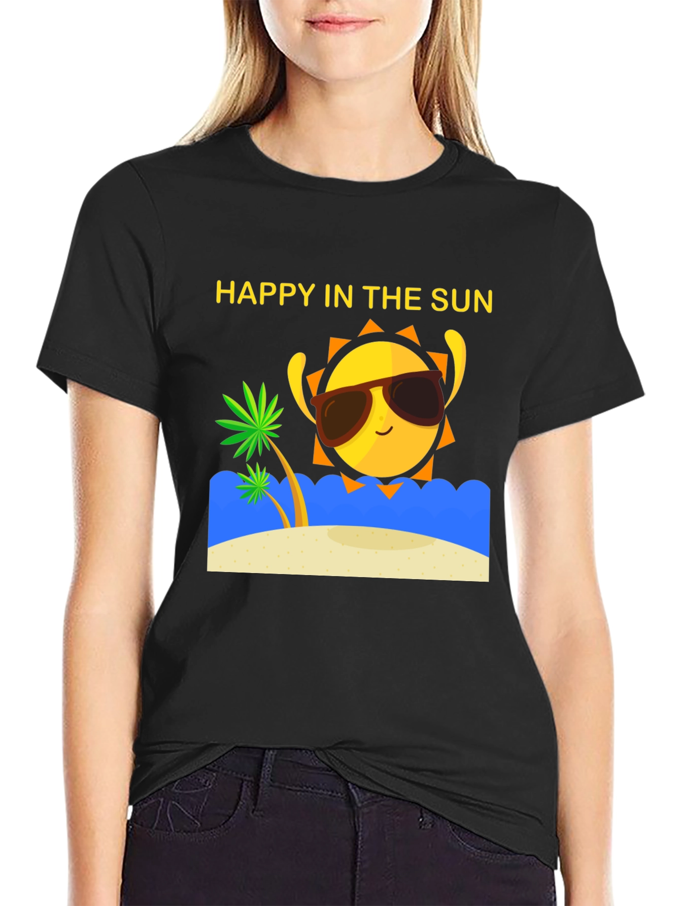 Happy in the Sun T-Shirt - Summer Beach Vibes!