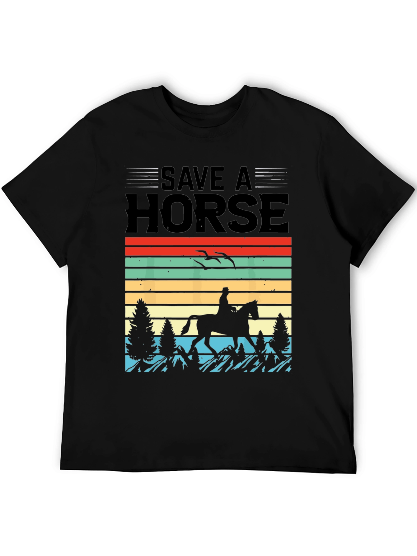 Save a Horse T-Shirt: Retro Equestrian Tee