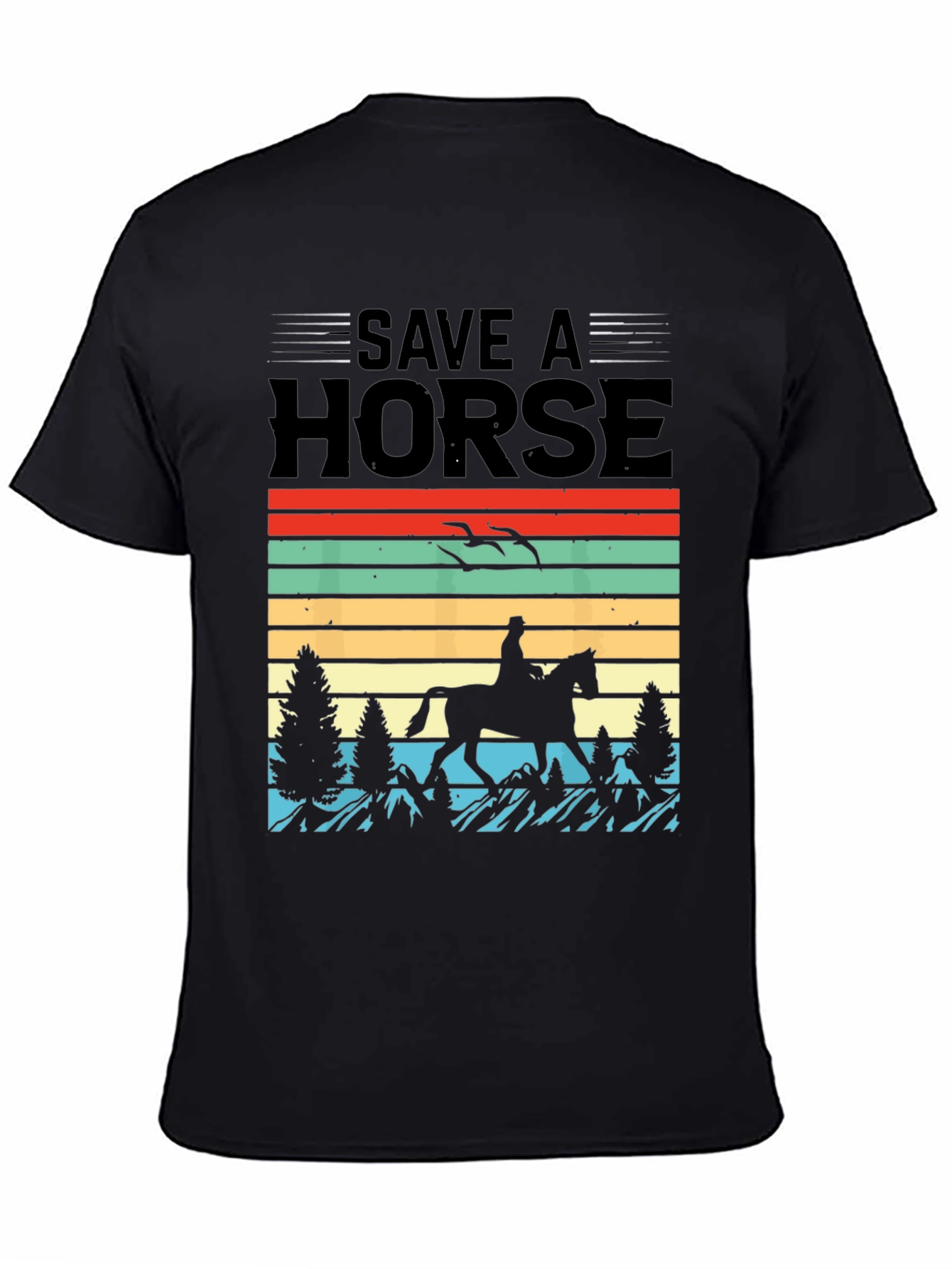 Save a Horse T-Shirt: Retro Equestrian Tee