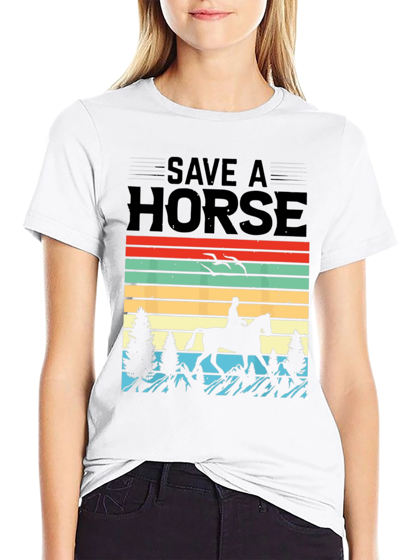 Save a Horse T-Shirt: Retro Equestrian Tee