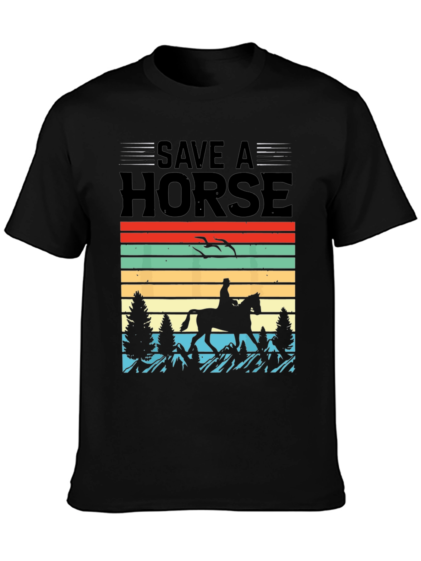 Save a Horse T-Shirt: Retro Equestrian Tee
