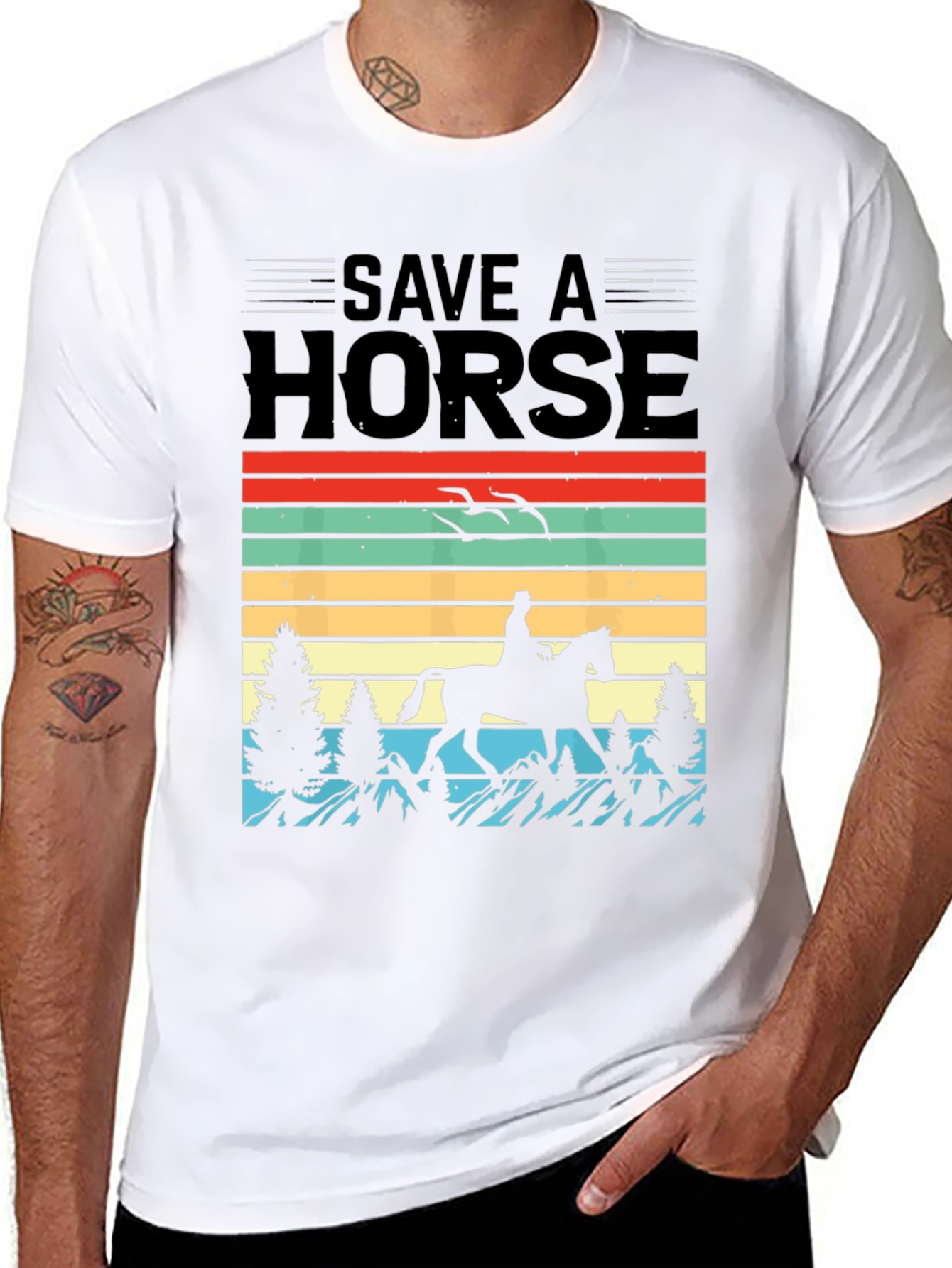 Save a Horse T-Shirt: Retro Equestrian Tee