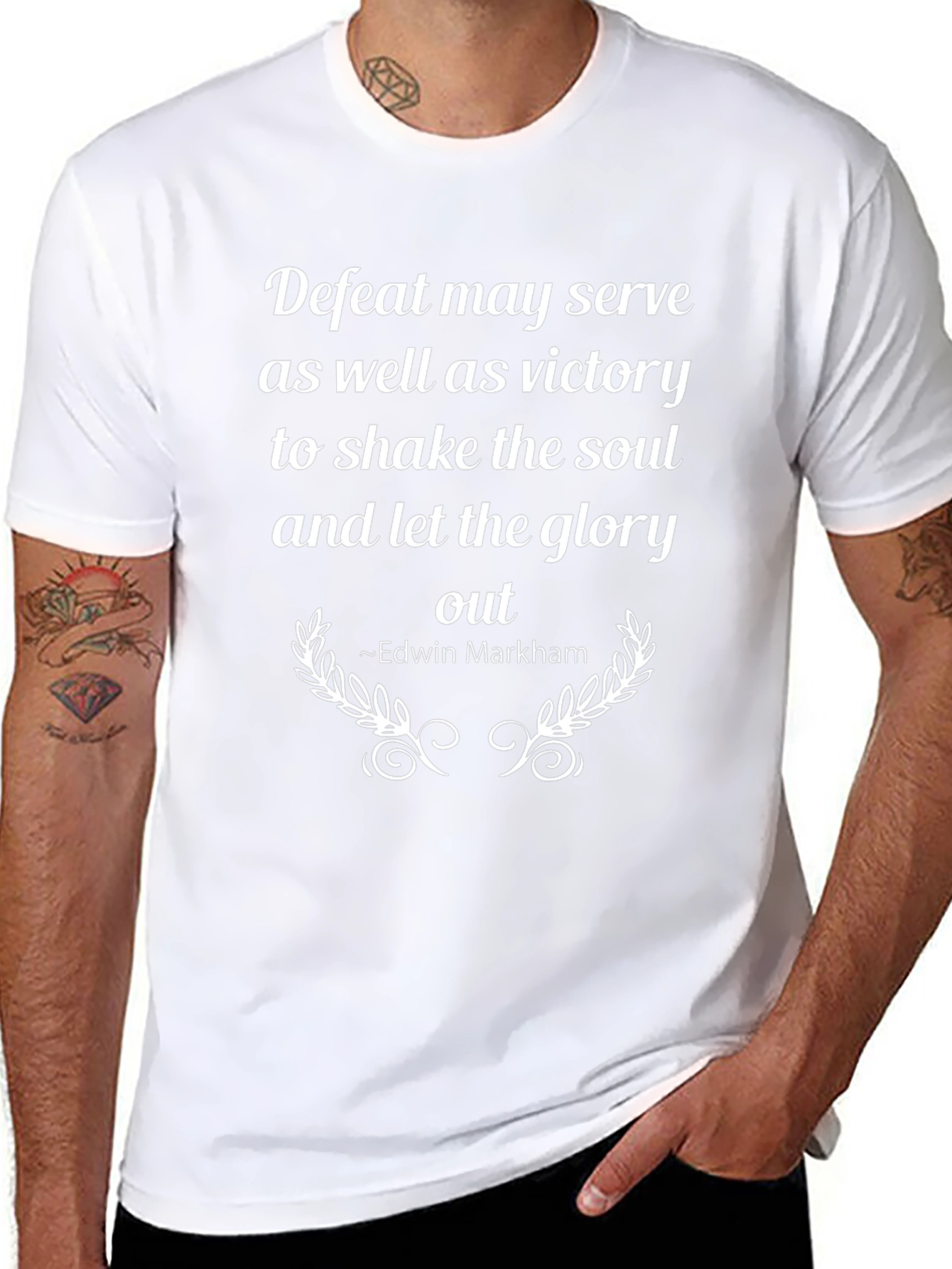 Inspirational Quote T-Shirt - Defeat and Victory