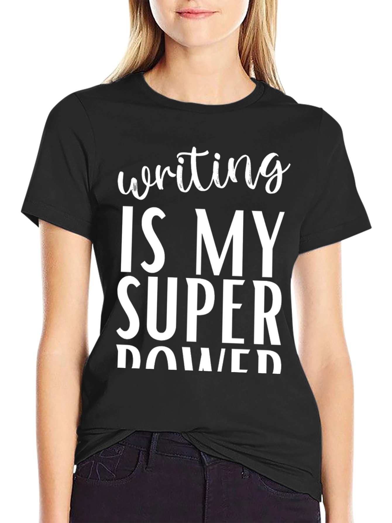 Writing is My Super Power Graphic Tee