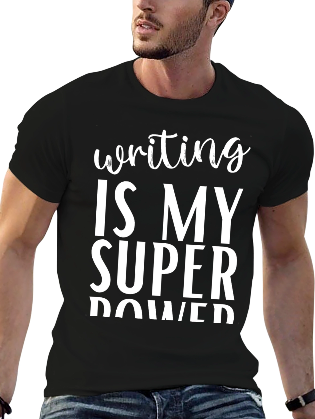 Writing is My Super Power Graphic Tee