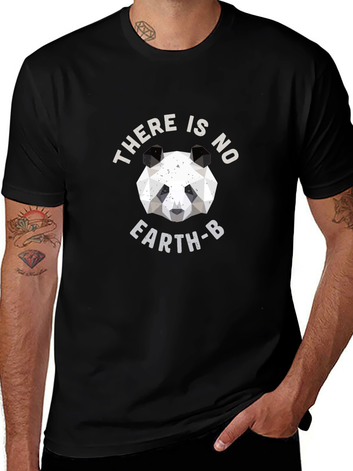 Geometric Panda T-Shirt - There Is No Earth B