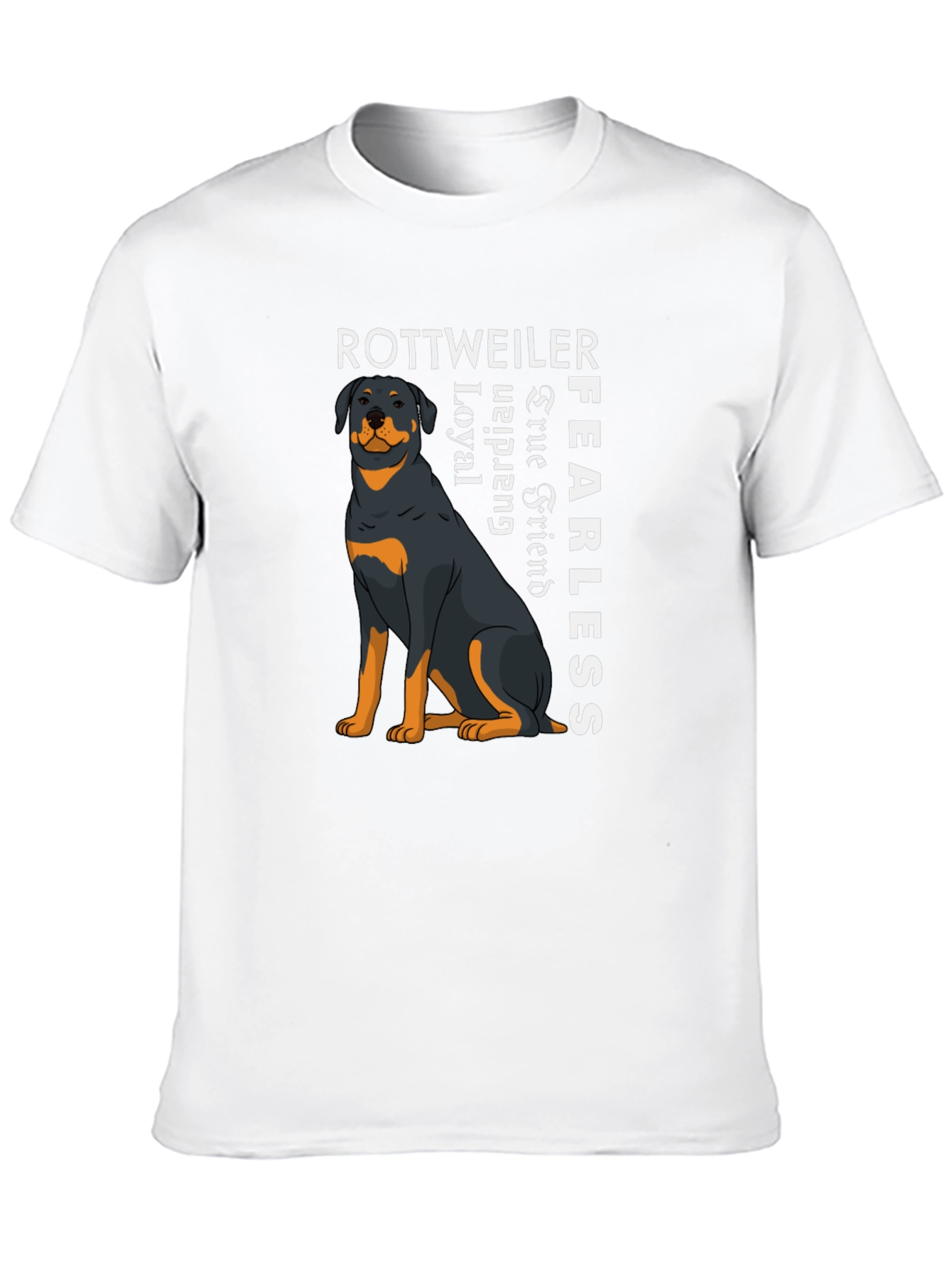 Rottweiler Dog Graphic T-Shirt - Loyal Fearless Tee
