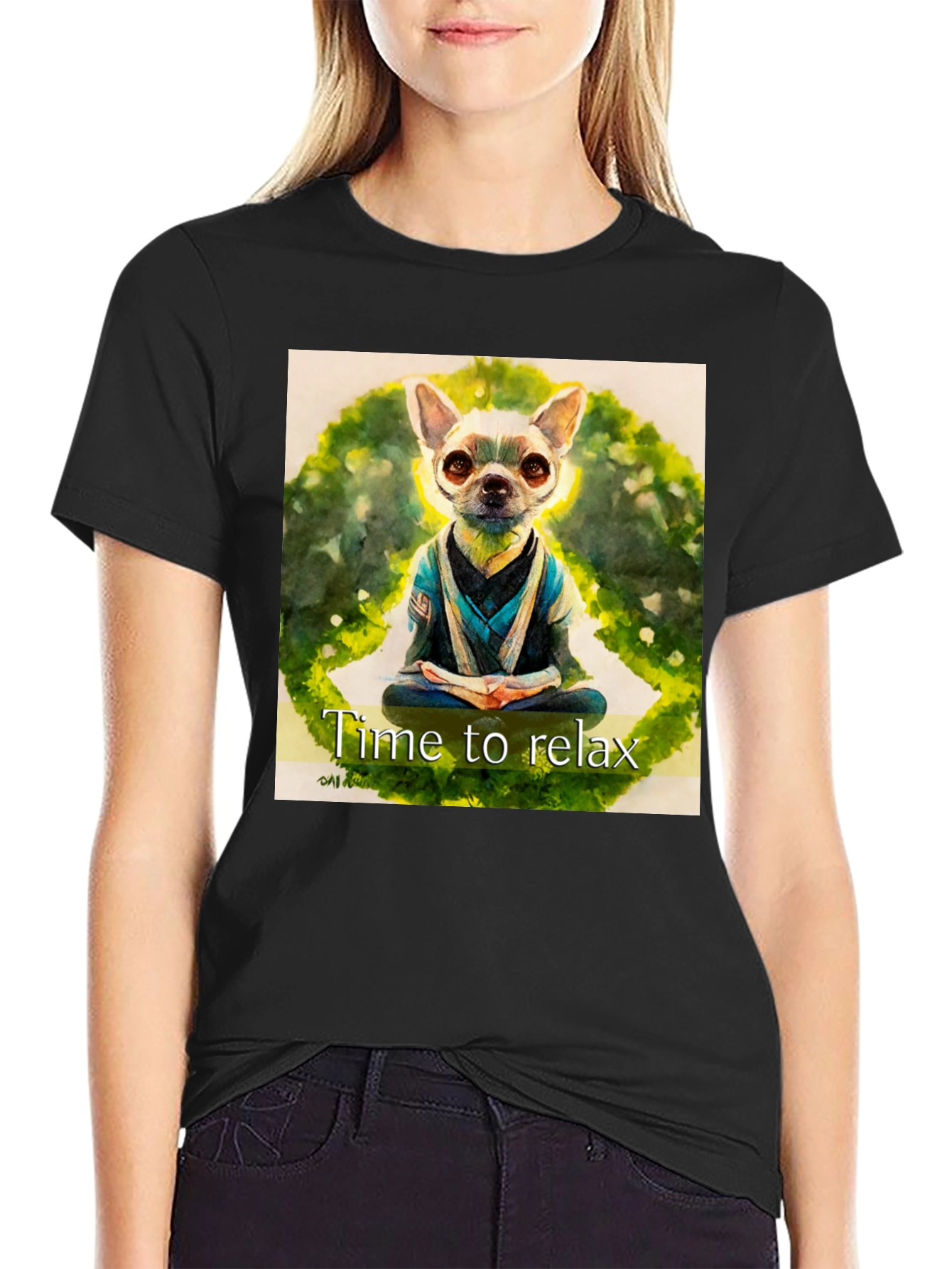 Relaxing Dog Graphic T-Shirt