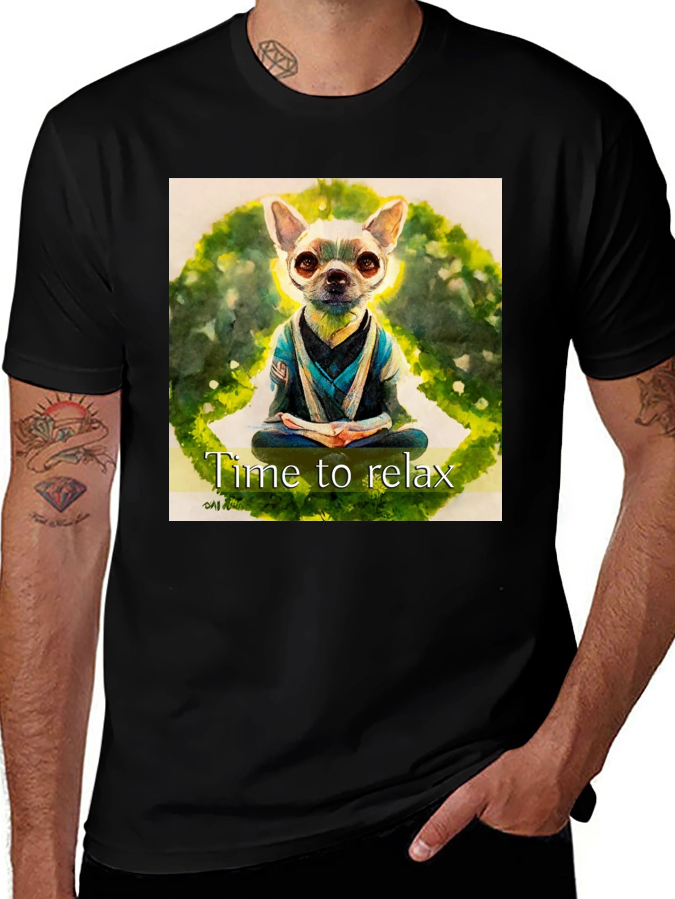 Relaxing Dog Graphic T-Shirt