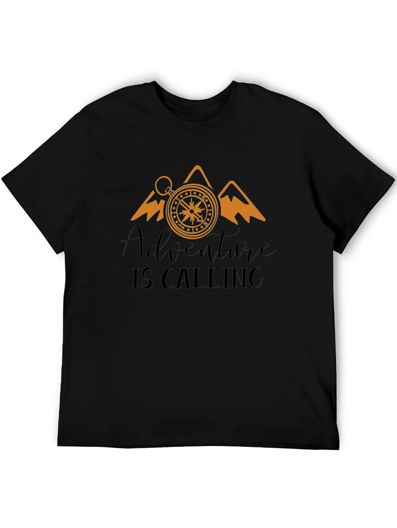 Adventure Calling Black Graphic Tee