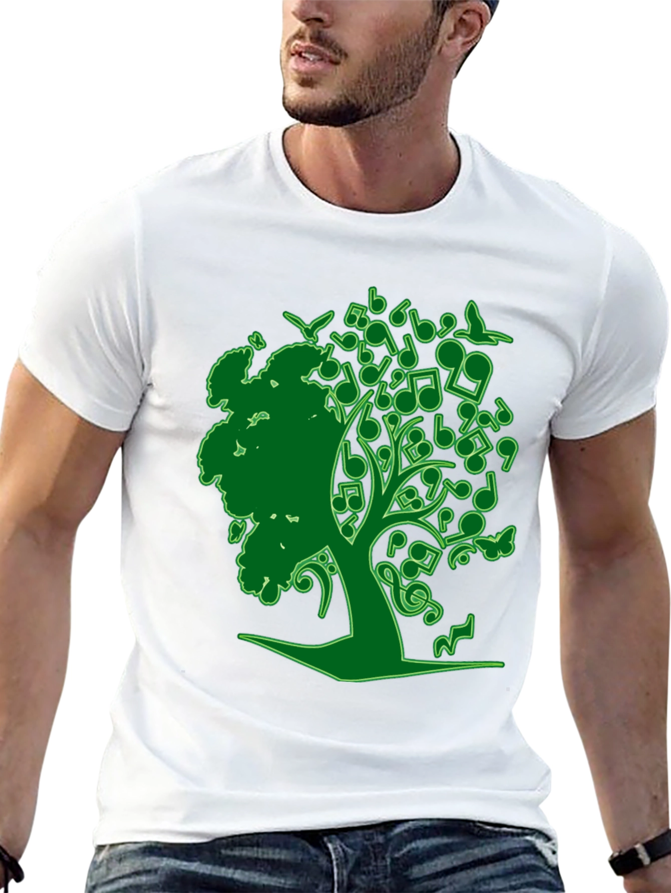 Musical Tree Graphic Tee - Nature Inspired Design