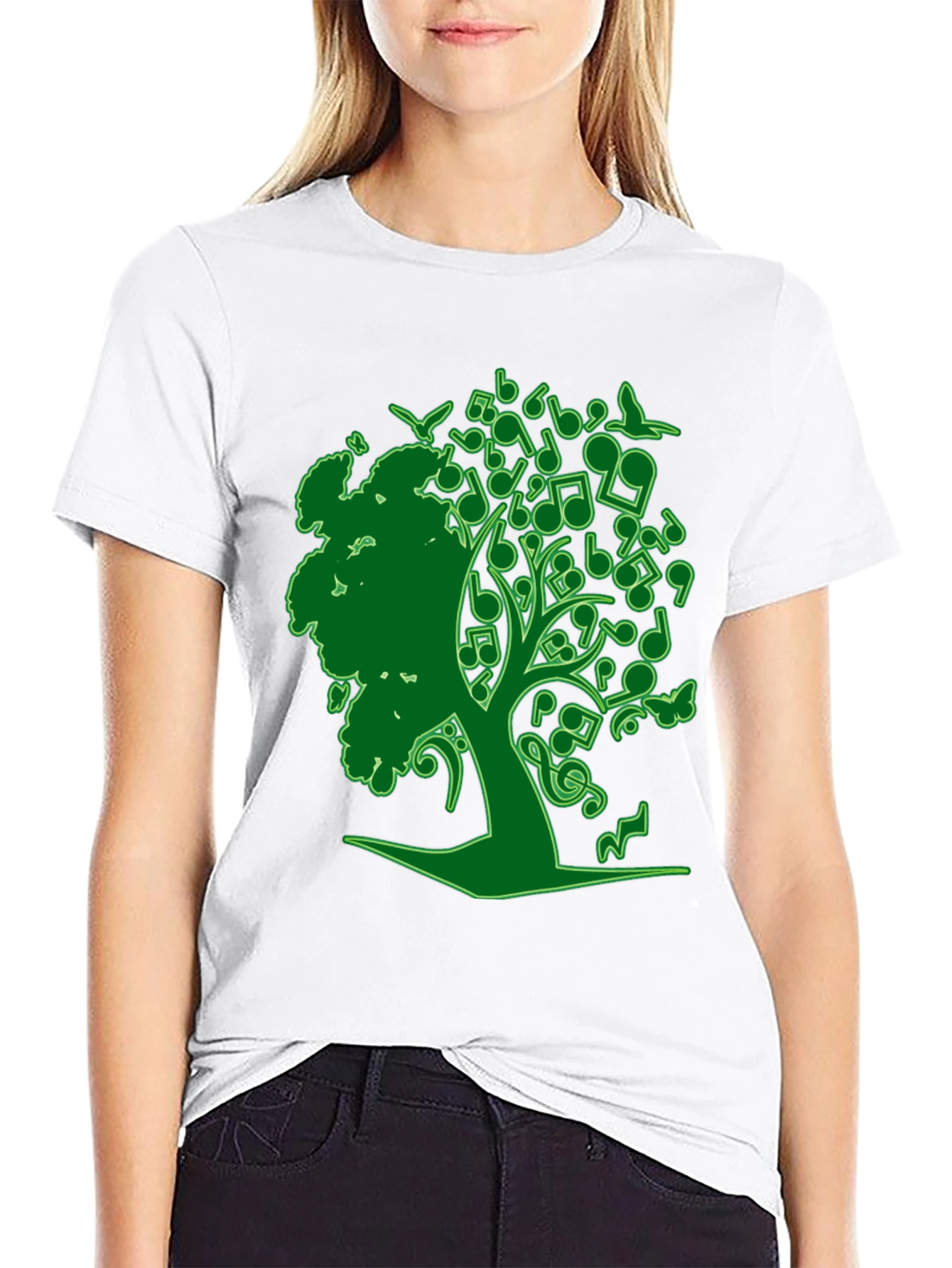 Musical Tree Graphic Tee - Nature Inspired Design