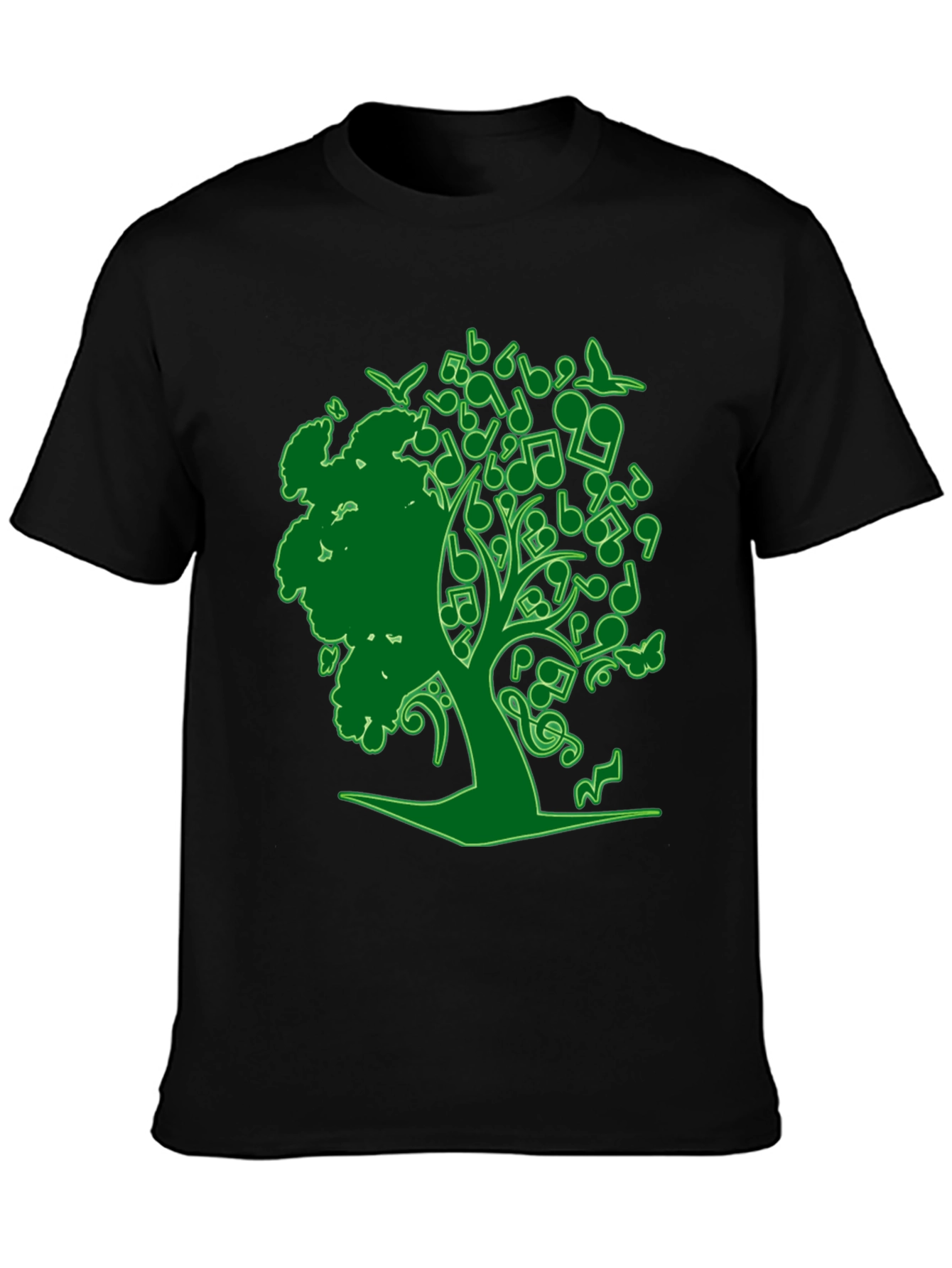 Musical Tree Graphic Tee - Nature Inspired Design