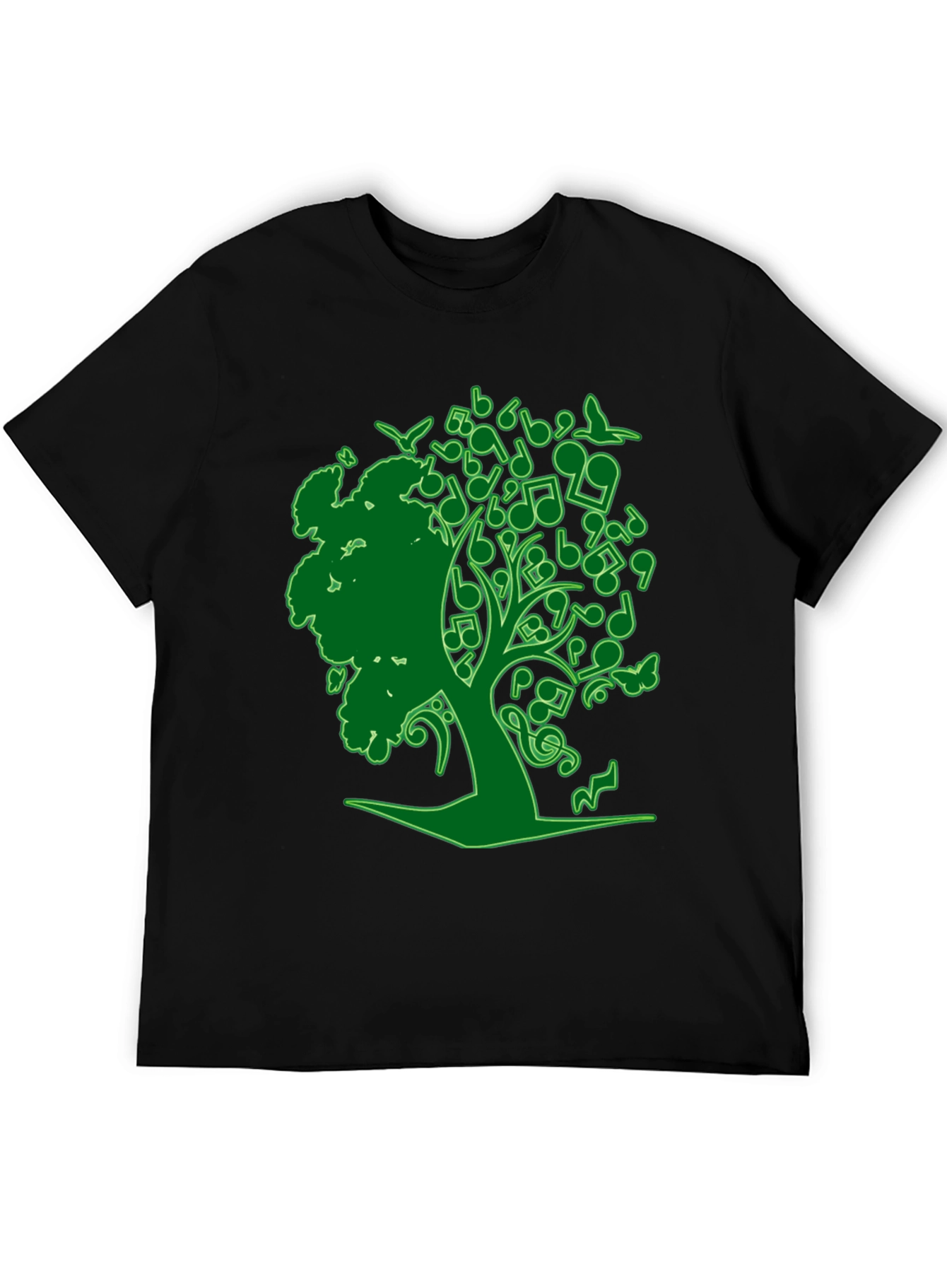 Musical Tree Graphic Tee - Nature Inspired Design