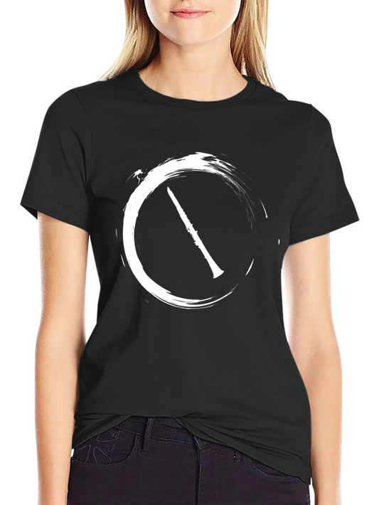 Clarinet Circle Graphic Tee - Black Cotton Casual Shirt