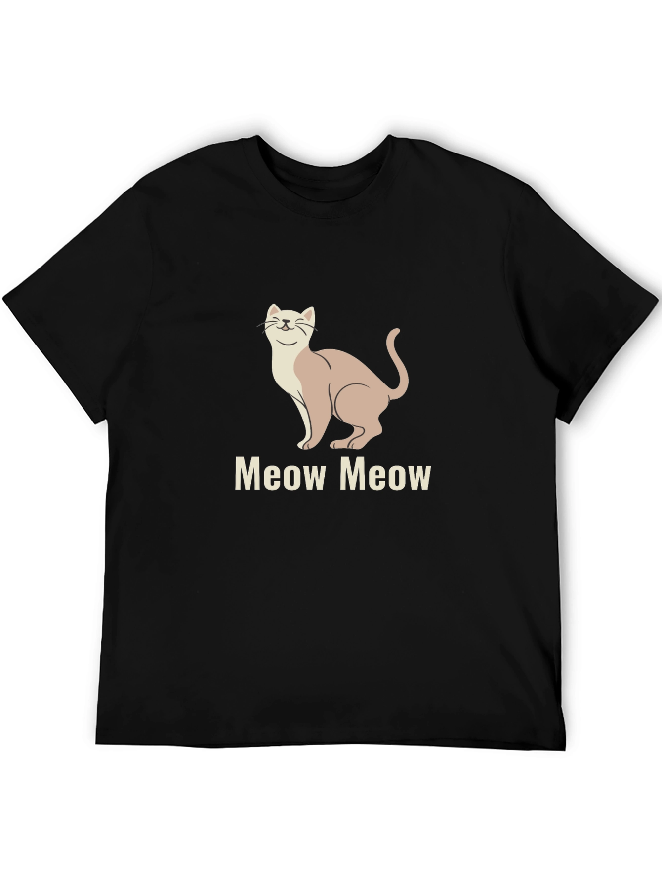Meow Cat Graphic Tee - Premium Soft Cotton T-Shirt