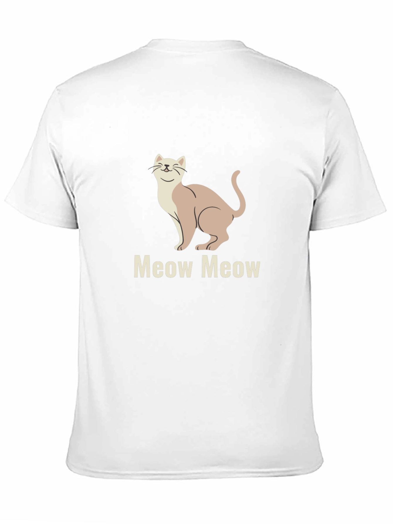 Meow Cat Graphic Tee - Premium Soft Cotton T-Shirt
