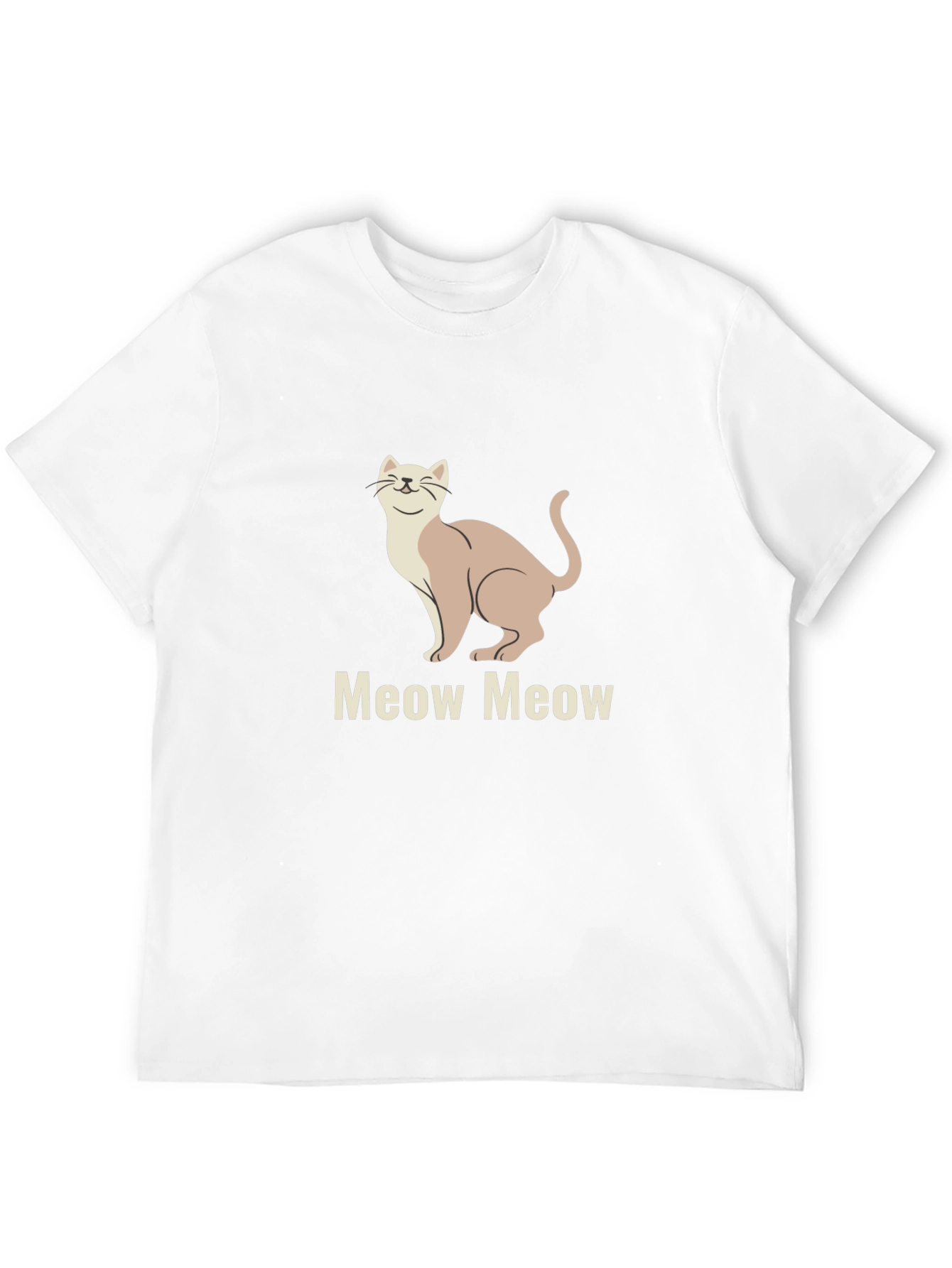 Meow Cat Graphic Tee - Premium Soft Cotton T-Shirt