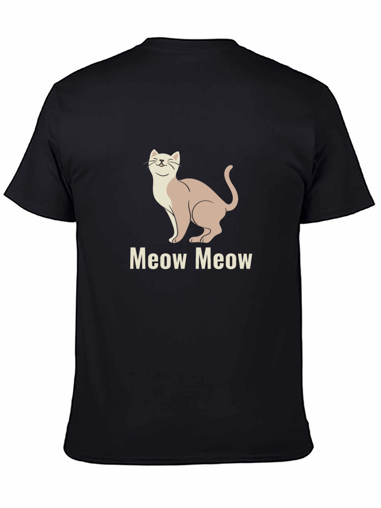 Meow Cat Graphic Tee - Premium Soft Cotton T-Shirt