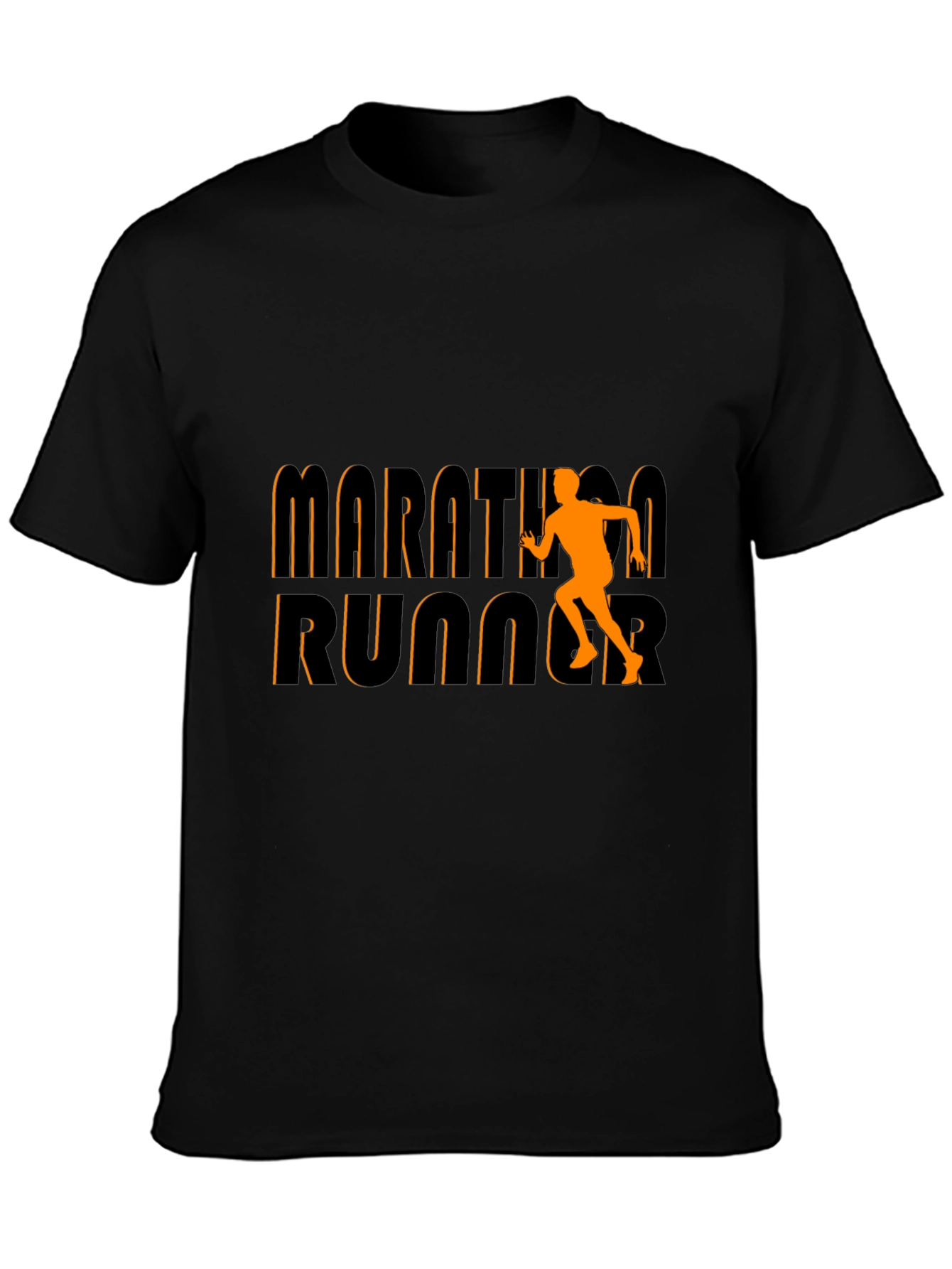 Marathon Runner Graphic Tee - Black