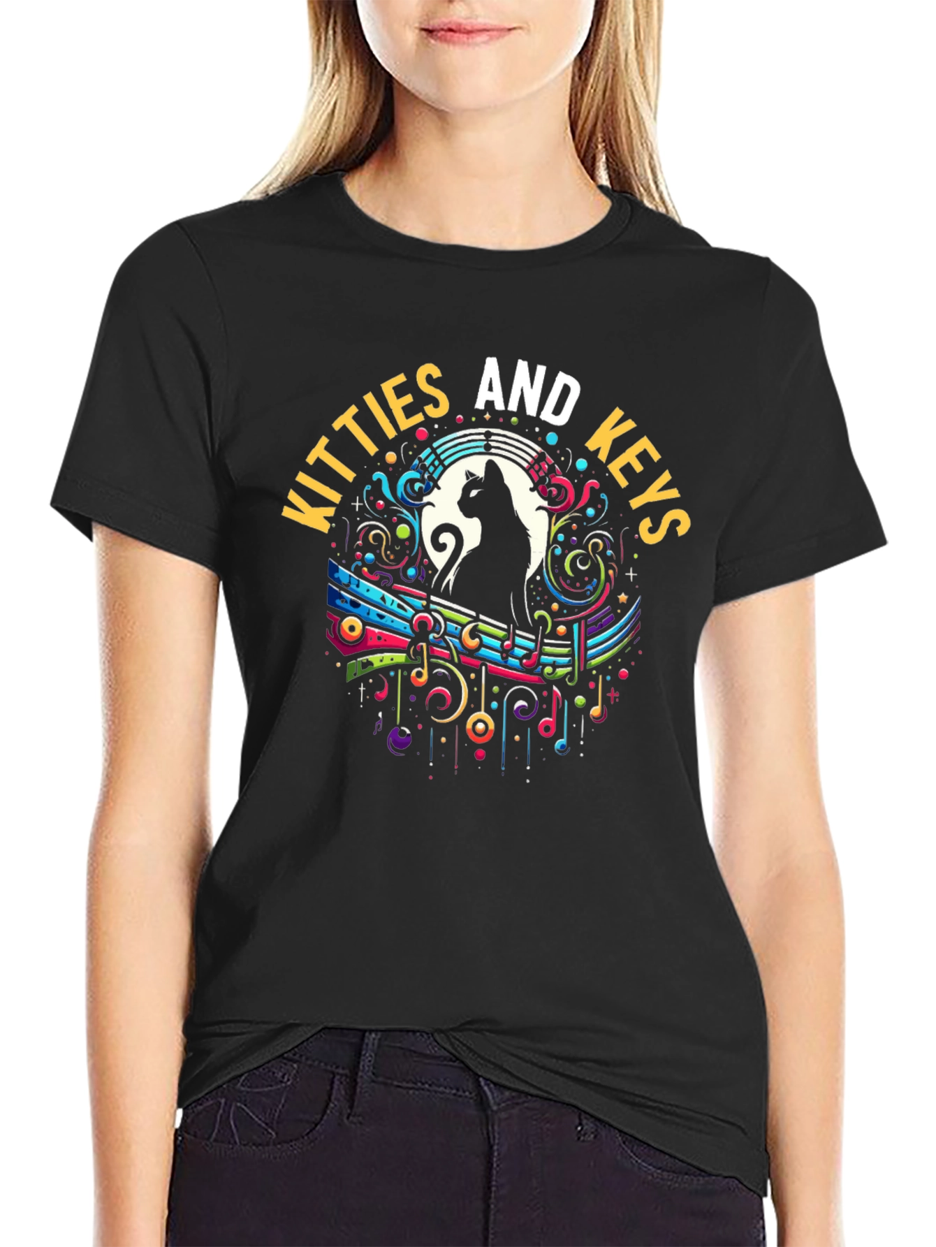 Kitties and Keys Graphic Tee