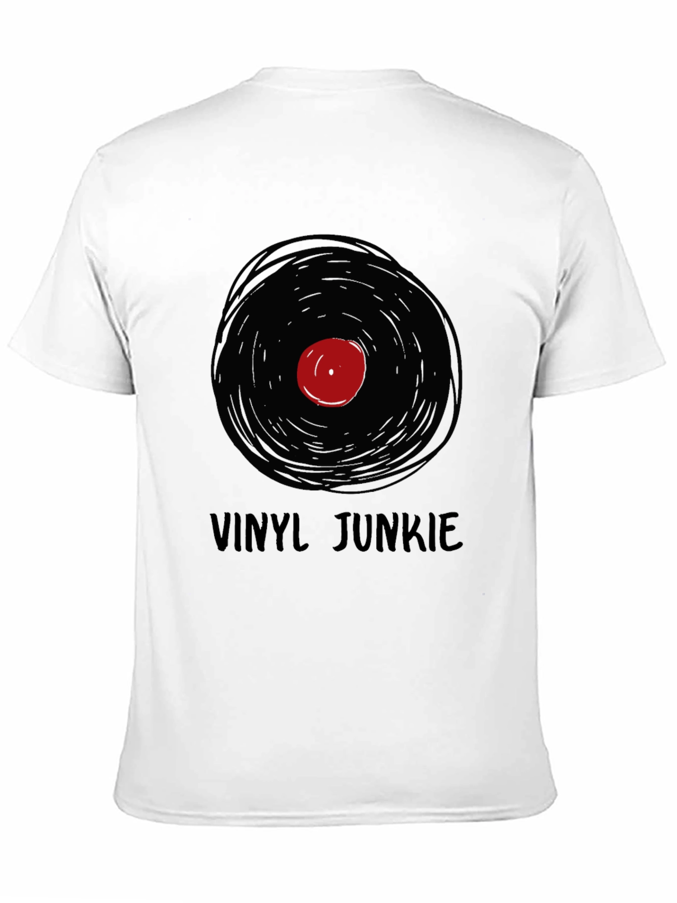 Vinyl Junkie Graphic Tee - Retro Music Lover T-Shirt