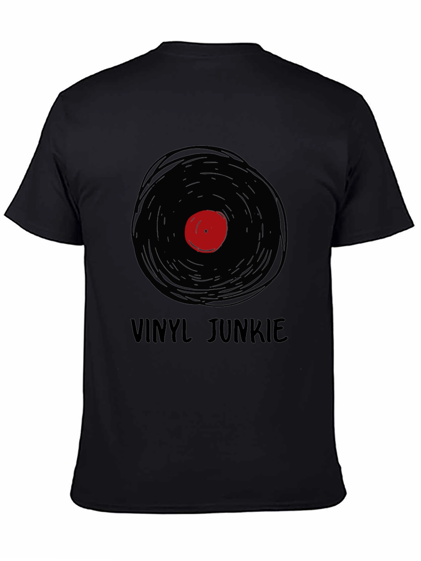 Vinyl Junkie Graphic Tee - Retro Music Lover T-Shirt