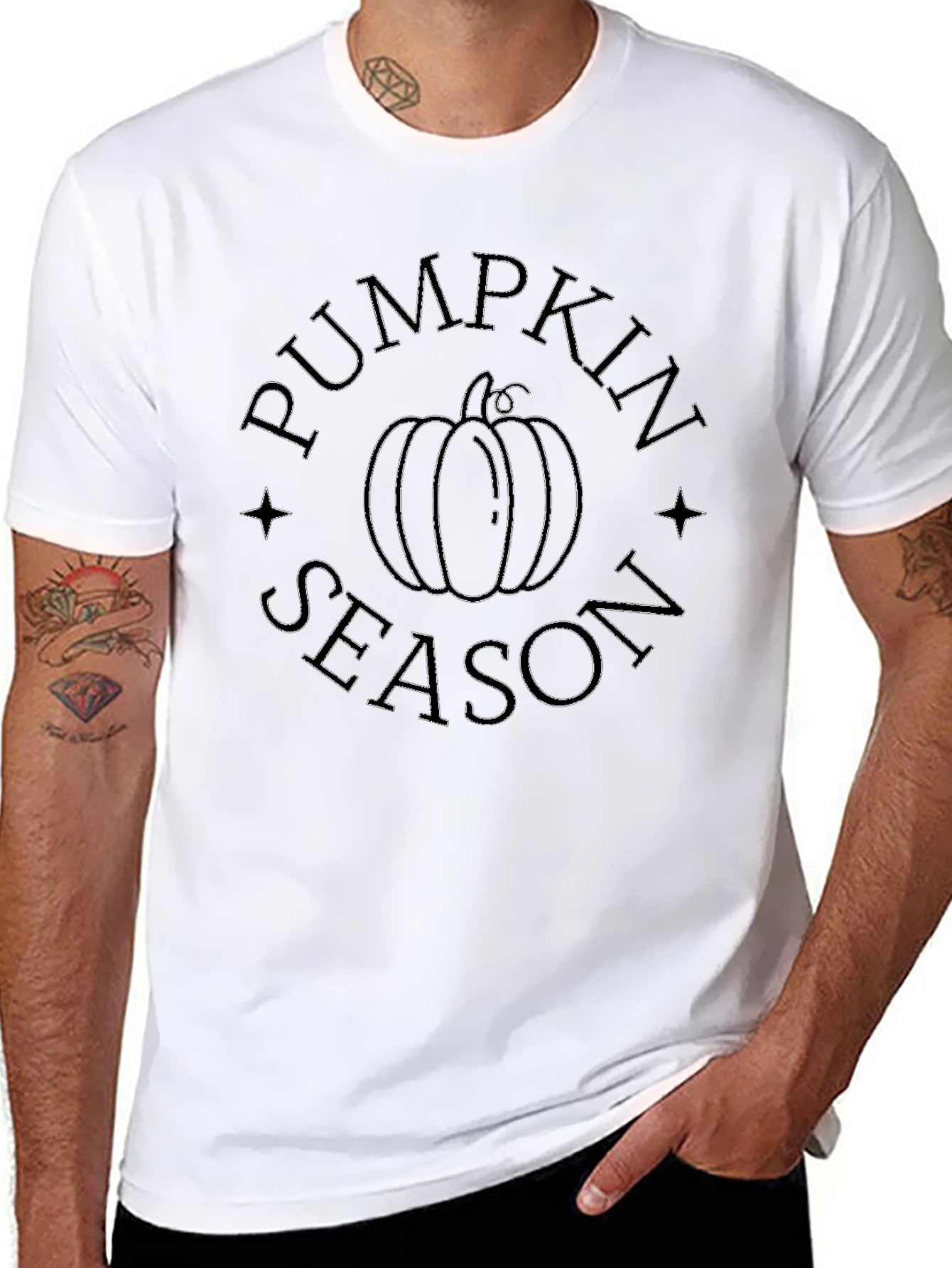 Pumpkin Season Graphic Tee Black