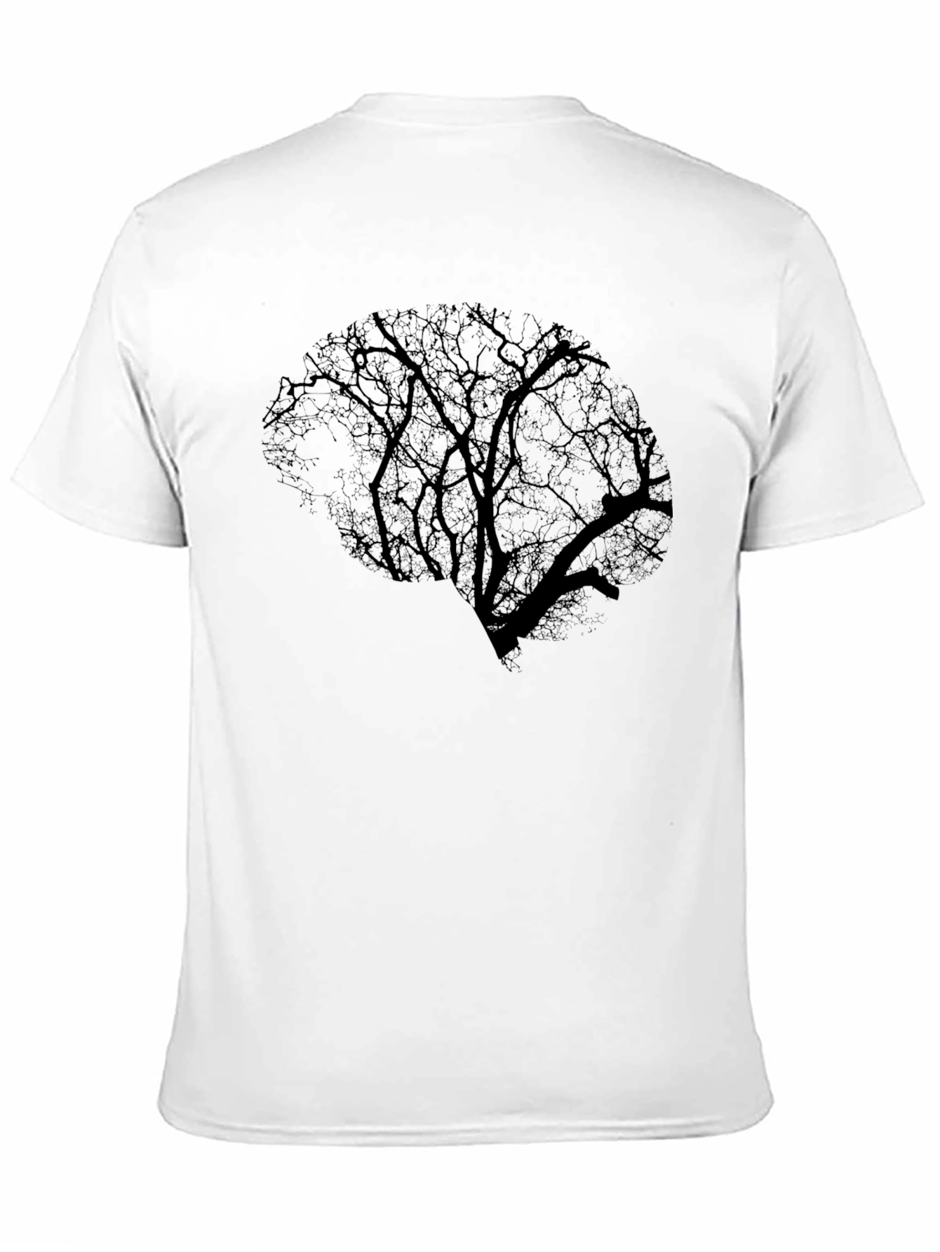 Brain Tree Graphic Tee - Black Cotton T-Shirt