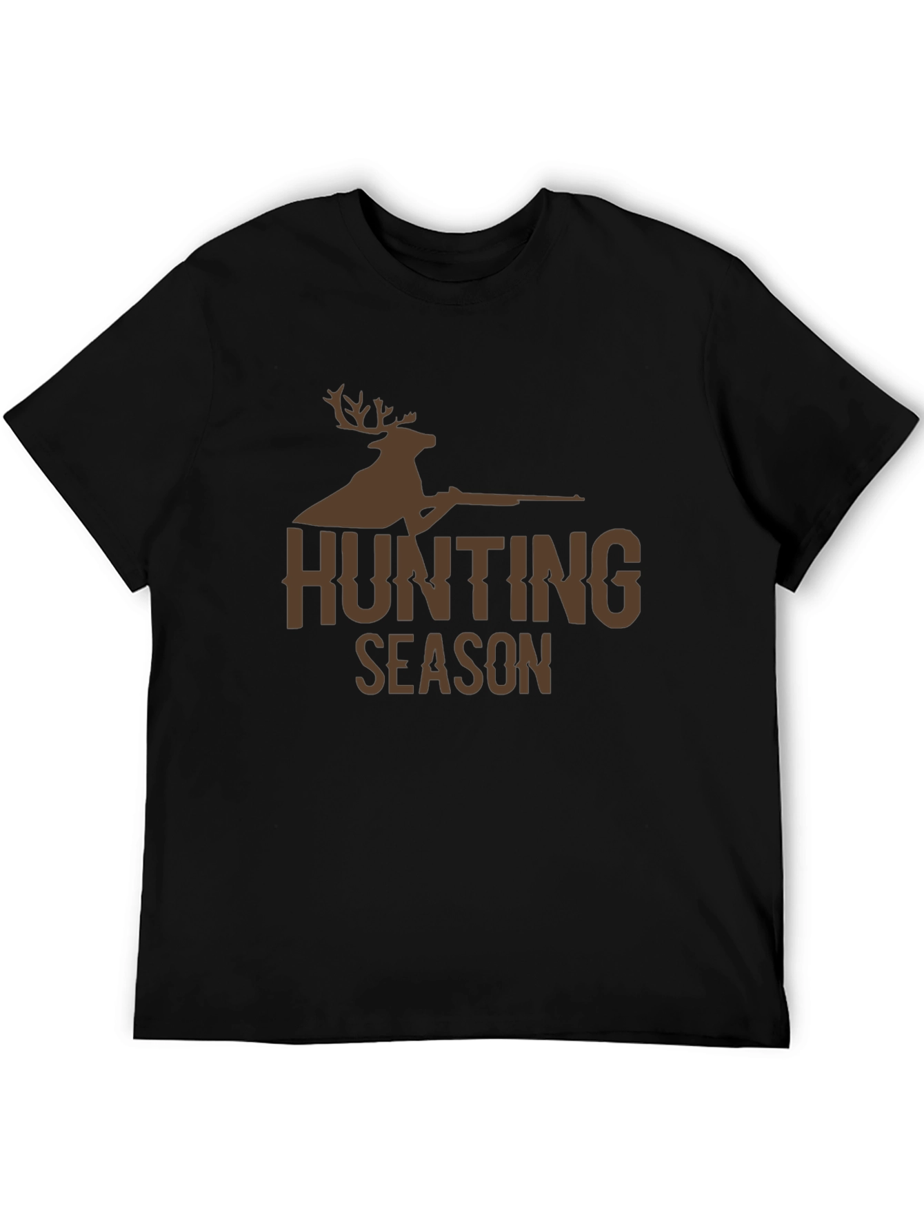 Hunting Season Deer Graphic Black T-Shirt