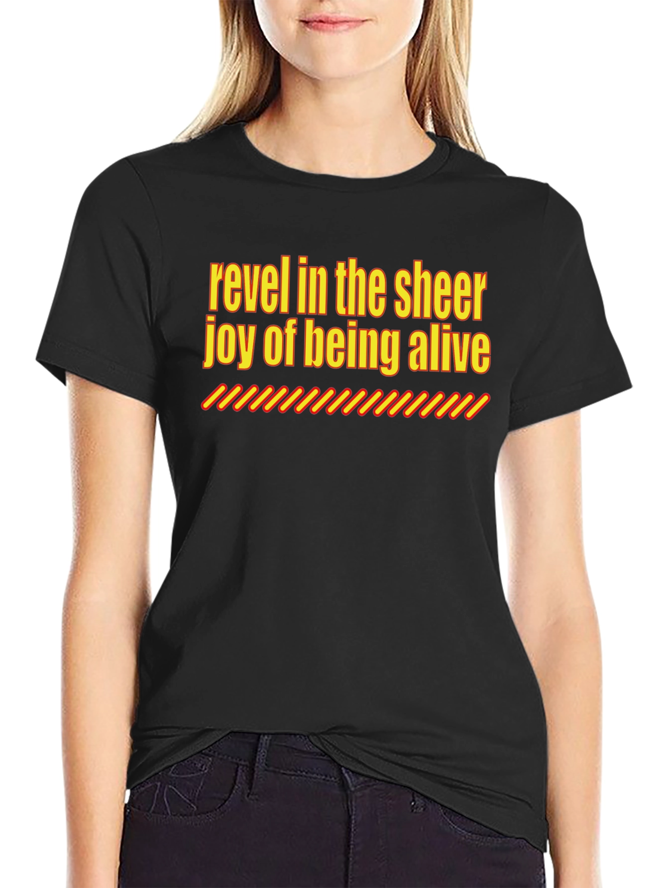 Revel in the Joy Black Graphic Tee