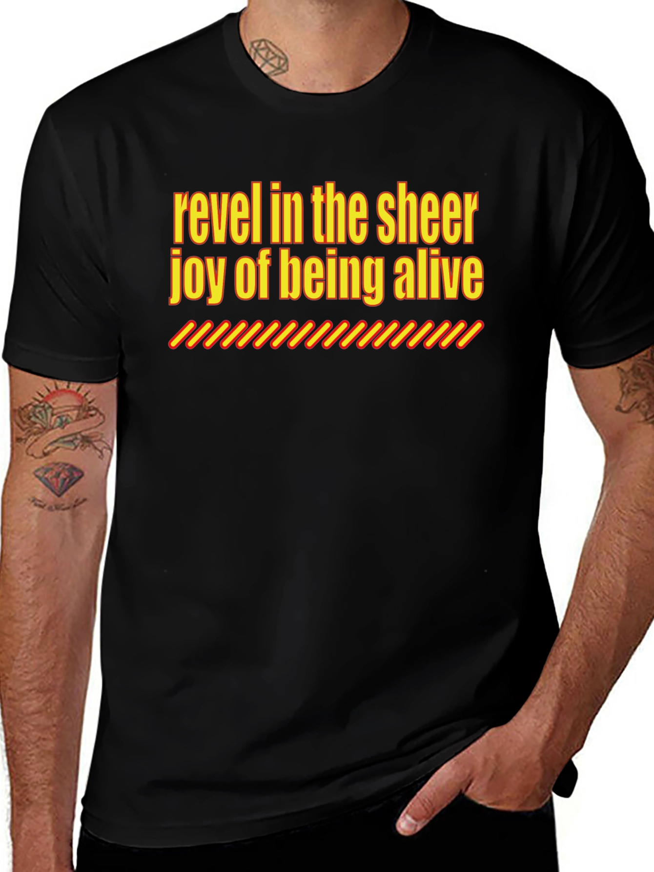 Revel in the Joy Black Graphic Tee