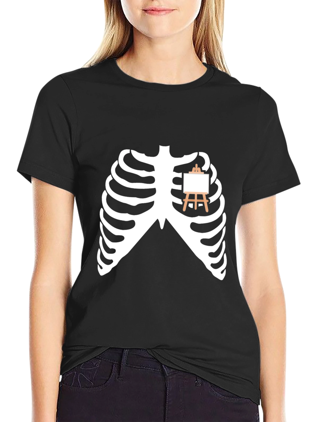 Artist Skeleton Rib Cage T-Shirt