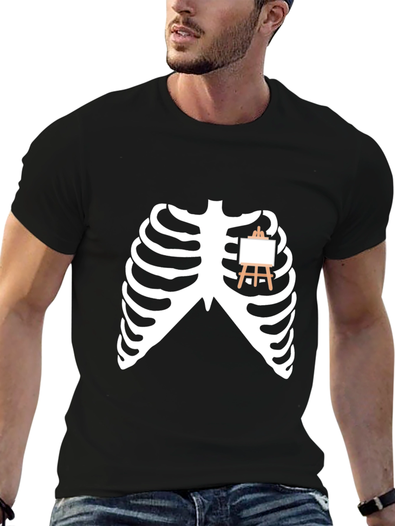 Artist Skeleton Rib Cage T-Shirt