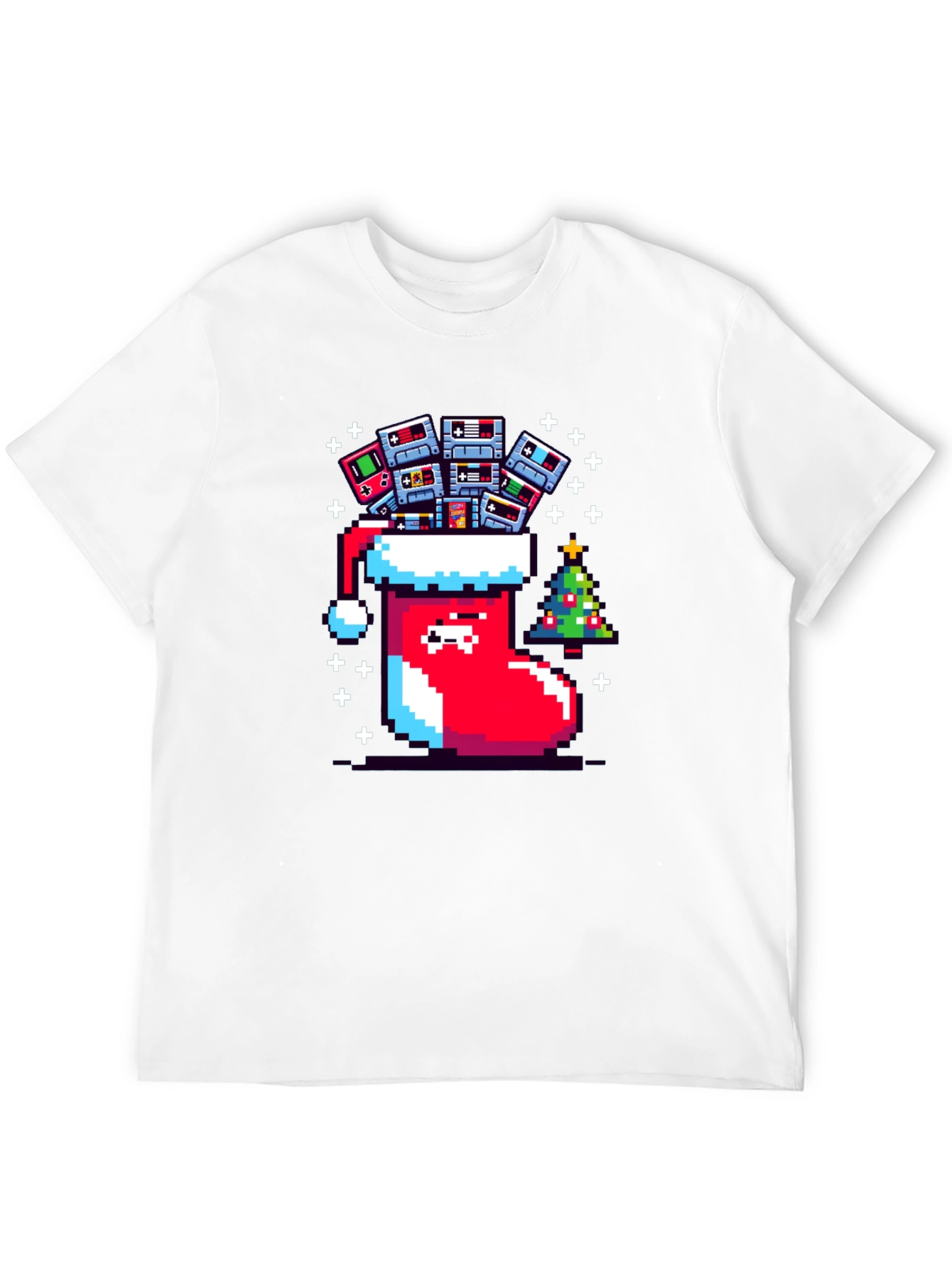 Pixel Gamer Christmas Stocking Tee