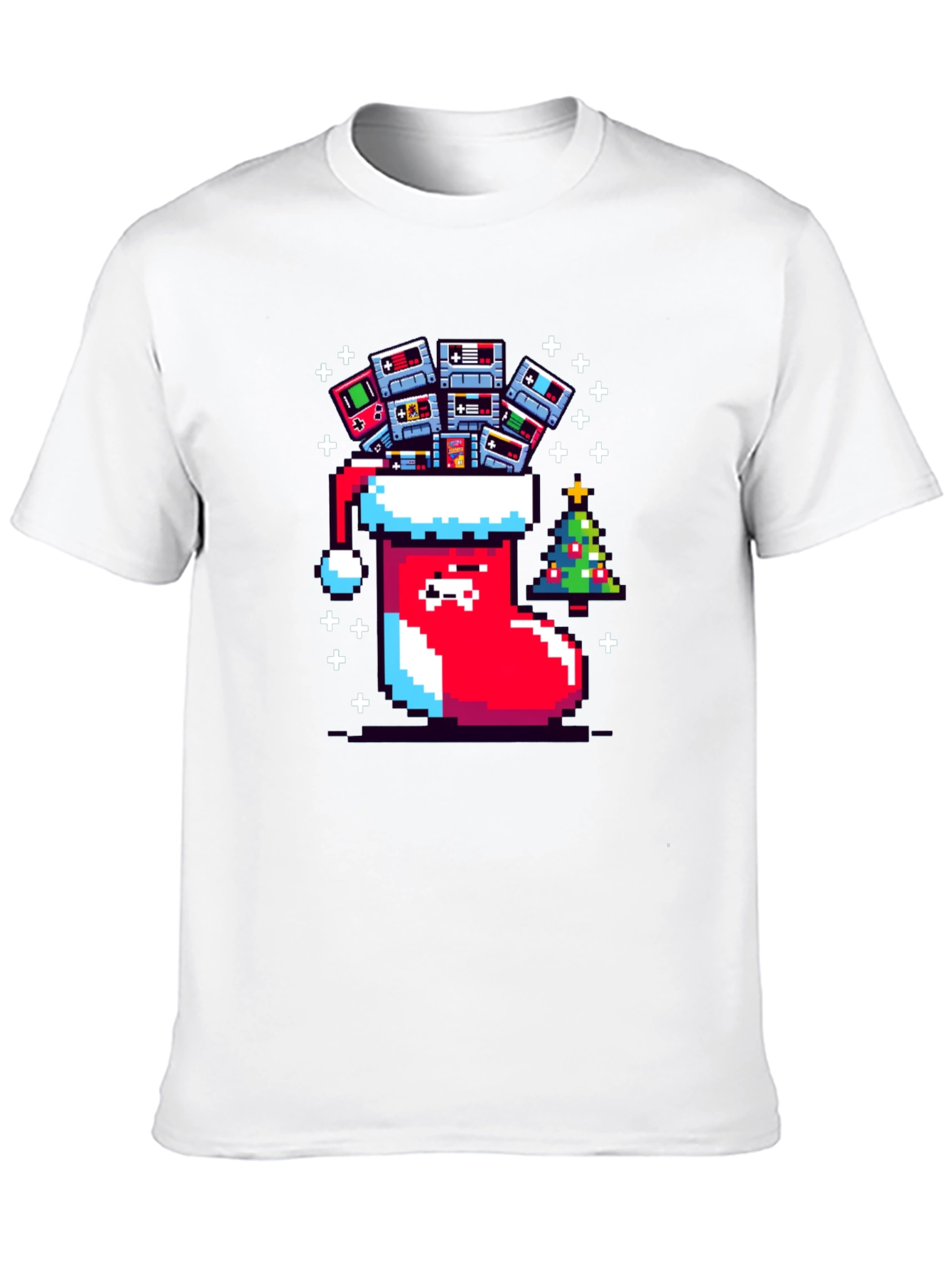 Pixel Gamer Christmas Stocking Tee