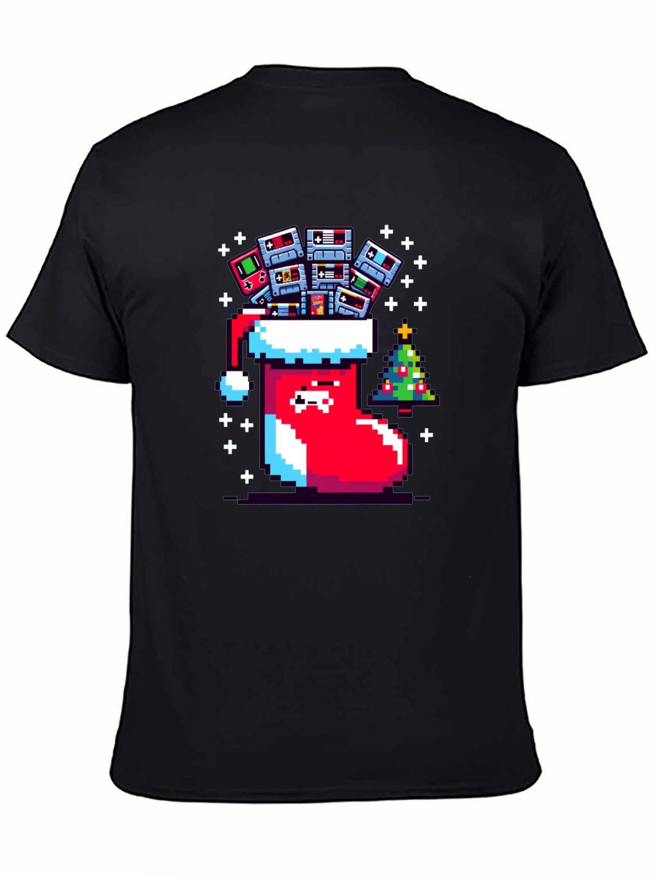 Pixel Gamer Christmas Stocking Tee
