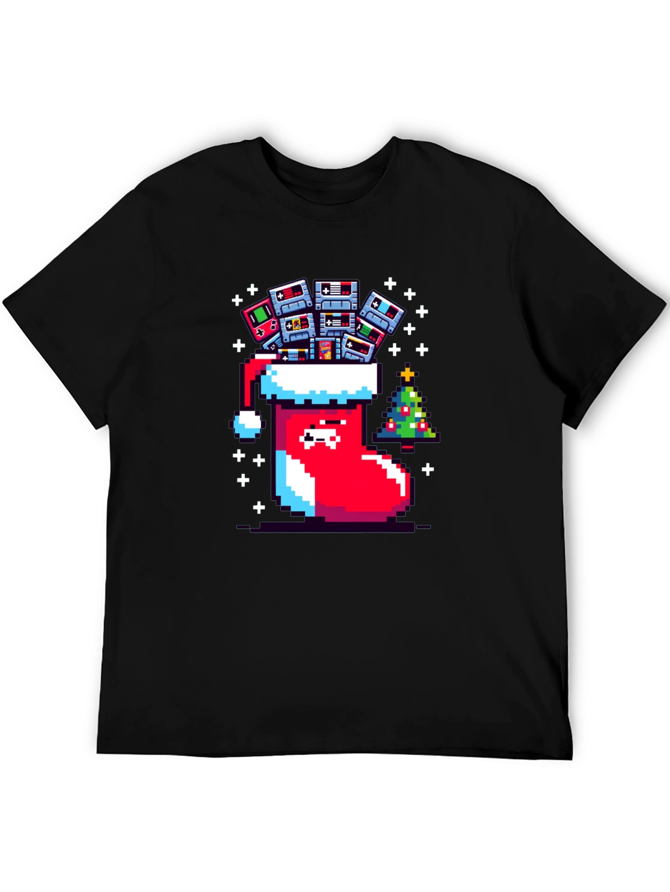 Pixel Gamer Christmas Stocking Tee