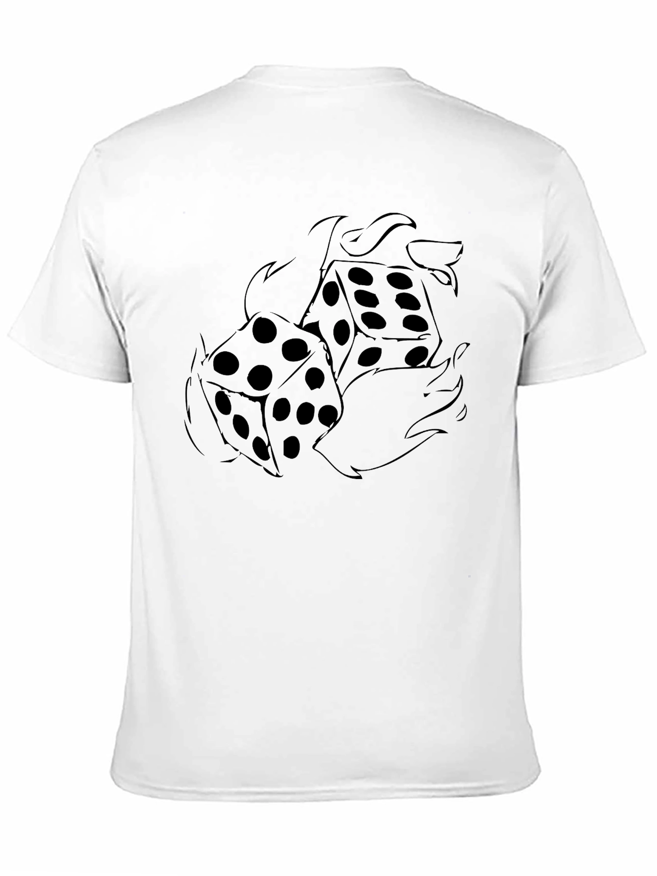 Dice on Fire Graphic T-Shirt - Bold Design