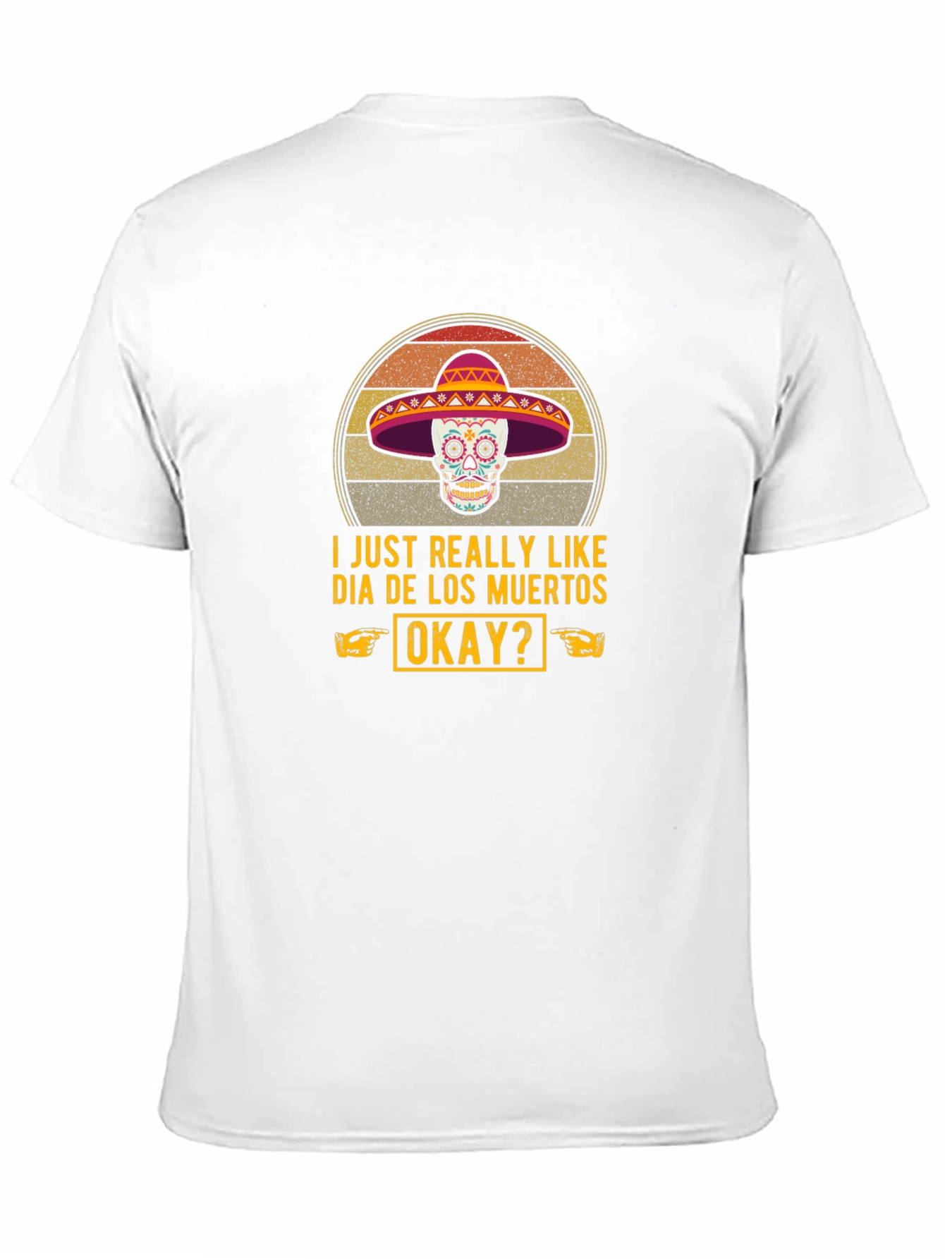 Dia de los Muertos T-Shirt - Sugar Skull Sombrero