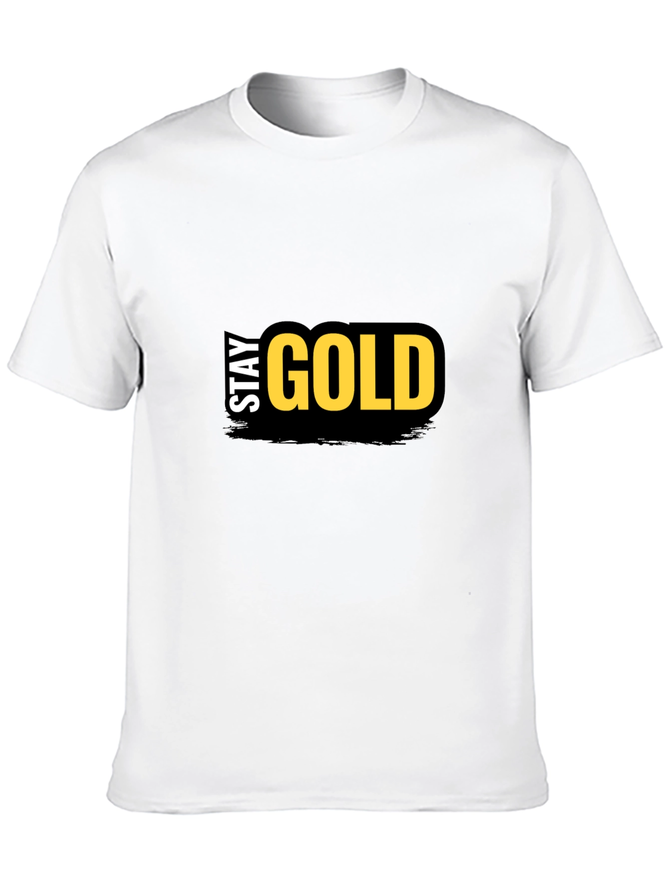 Stay Gold Graphic T-Shirt - Trendy Black Tee